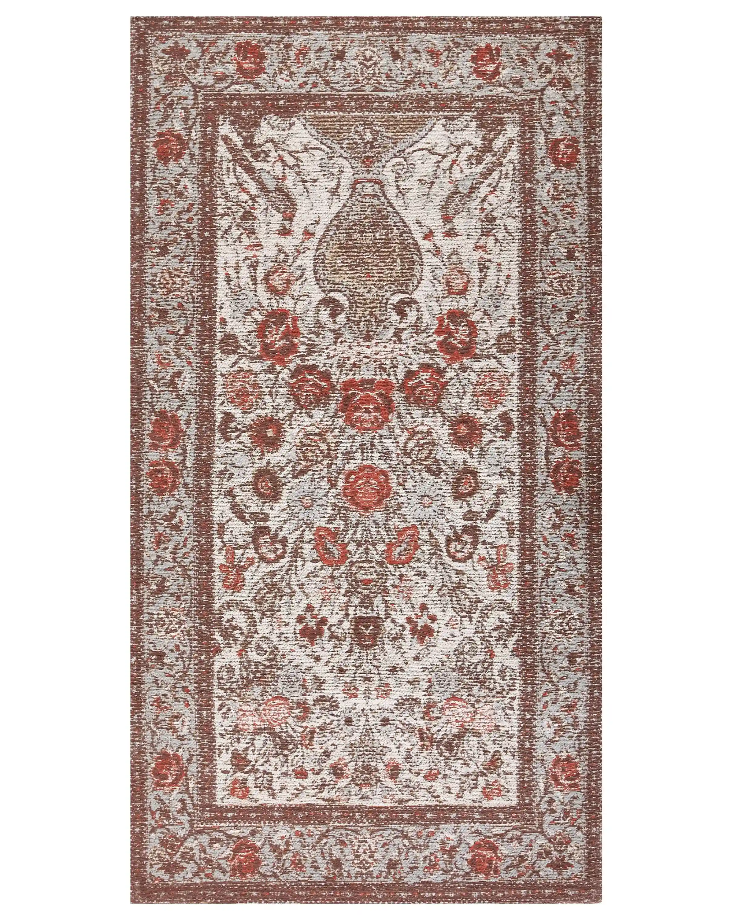 Rug BINNISZ Red 80 x 150 cm Cotton