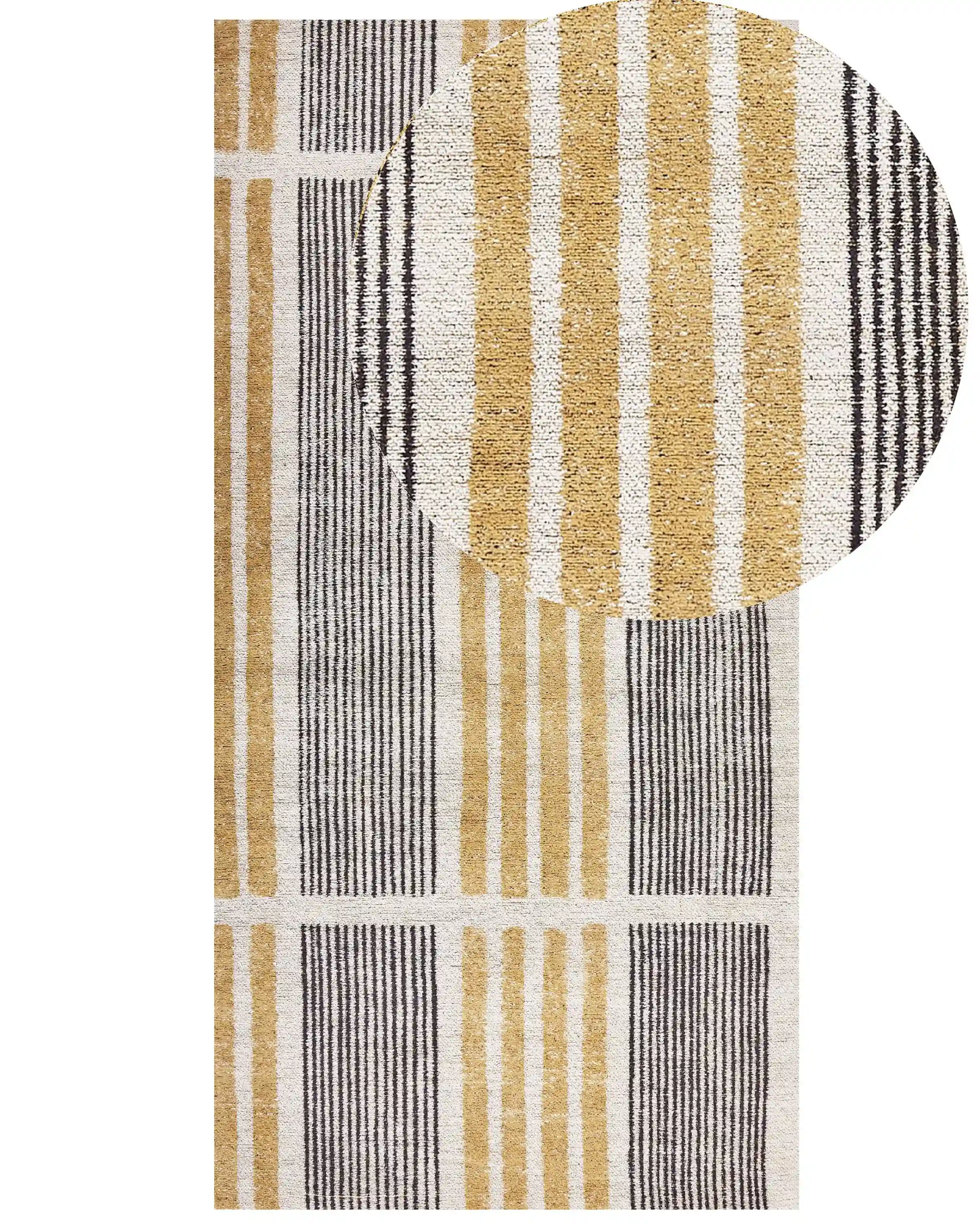Rug KATRA Beige 80 x 150 cm Cotton