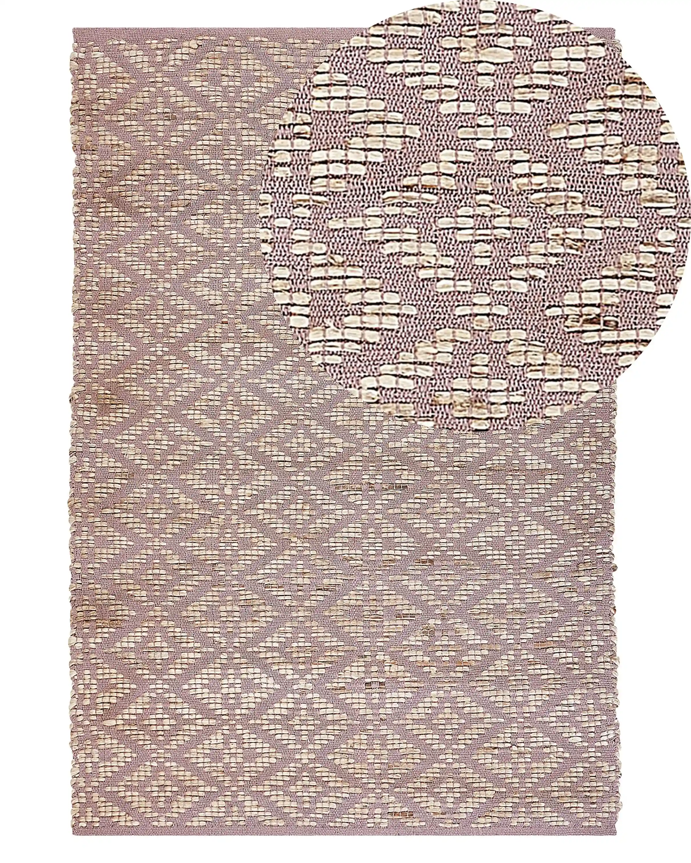 Rug GERZE Pink 140 x 200 cm Cotton