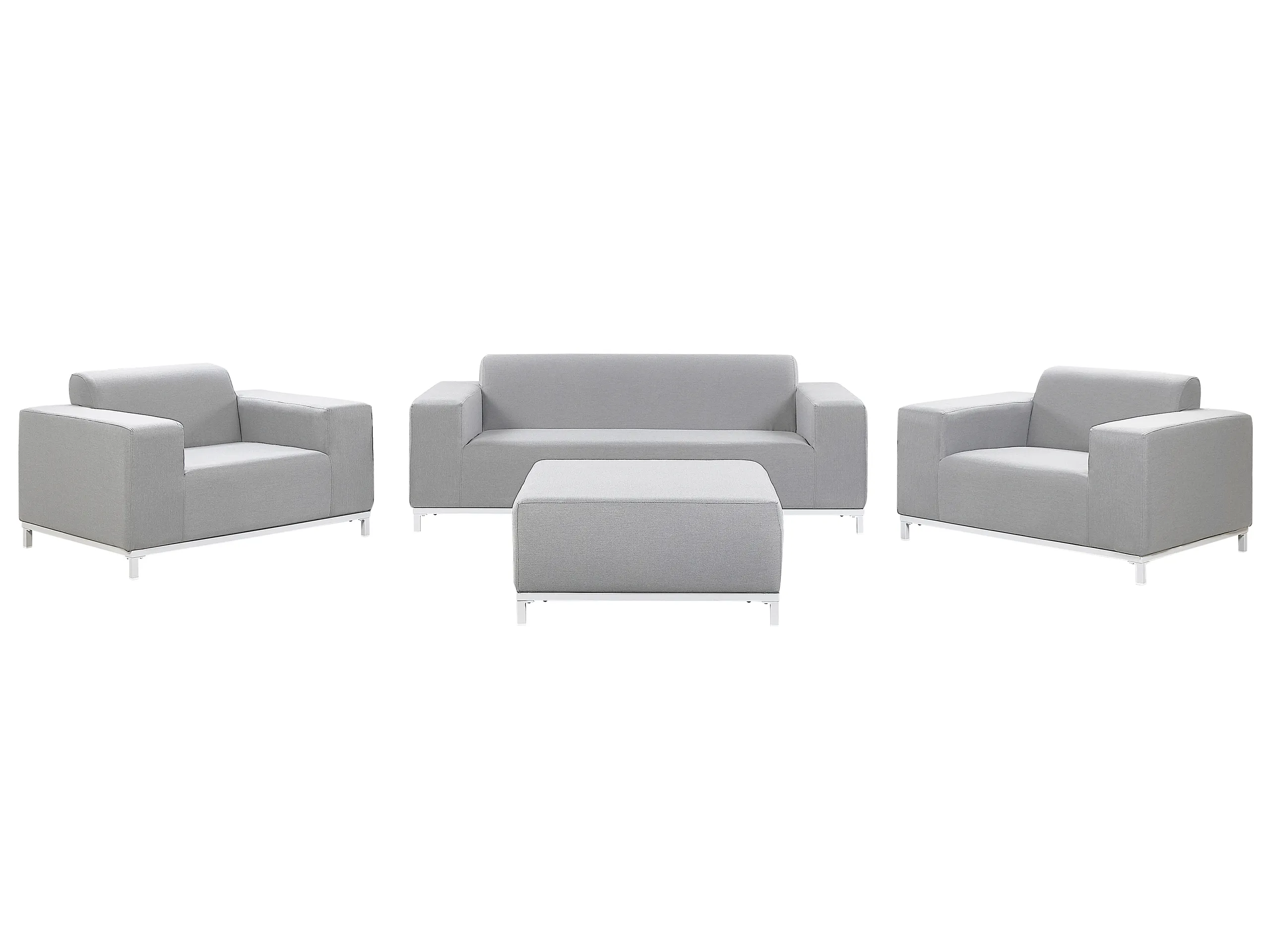 Conjunto de jardín con mesa 5 plazas ROVIGO Gris claro