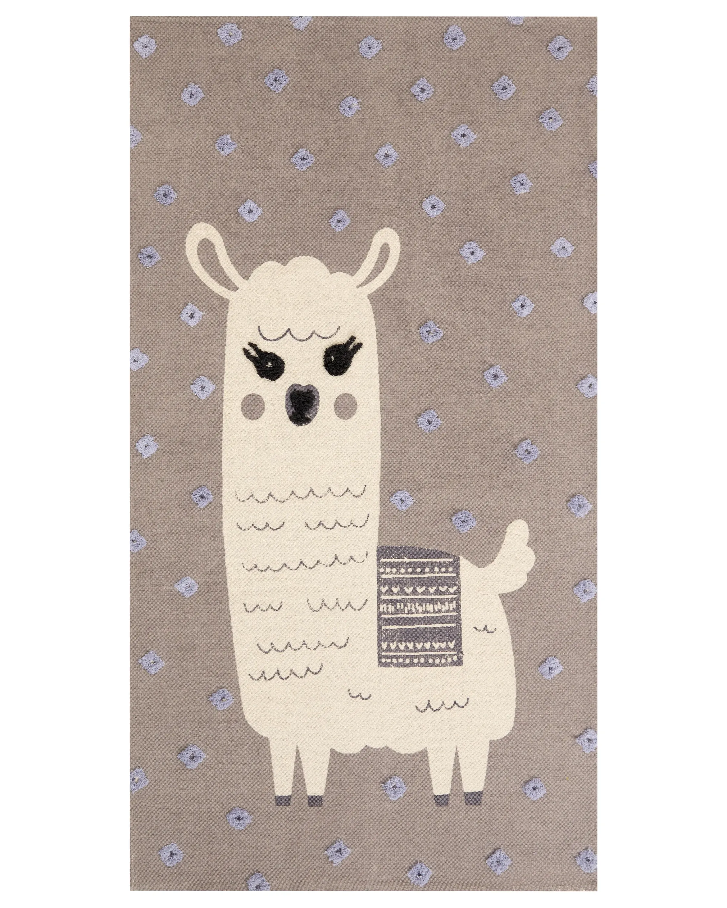 Kids Rug LUBUK Brown 80 x 150 cm Cotton