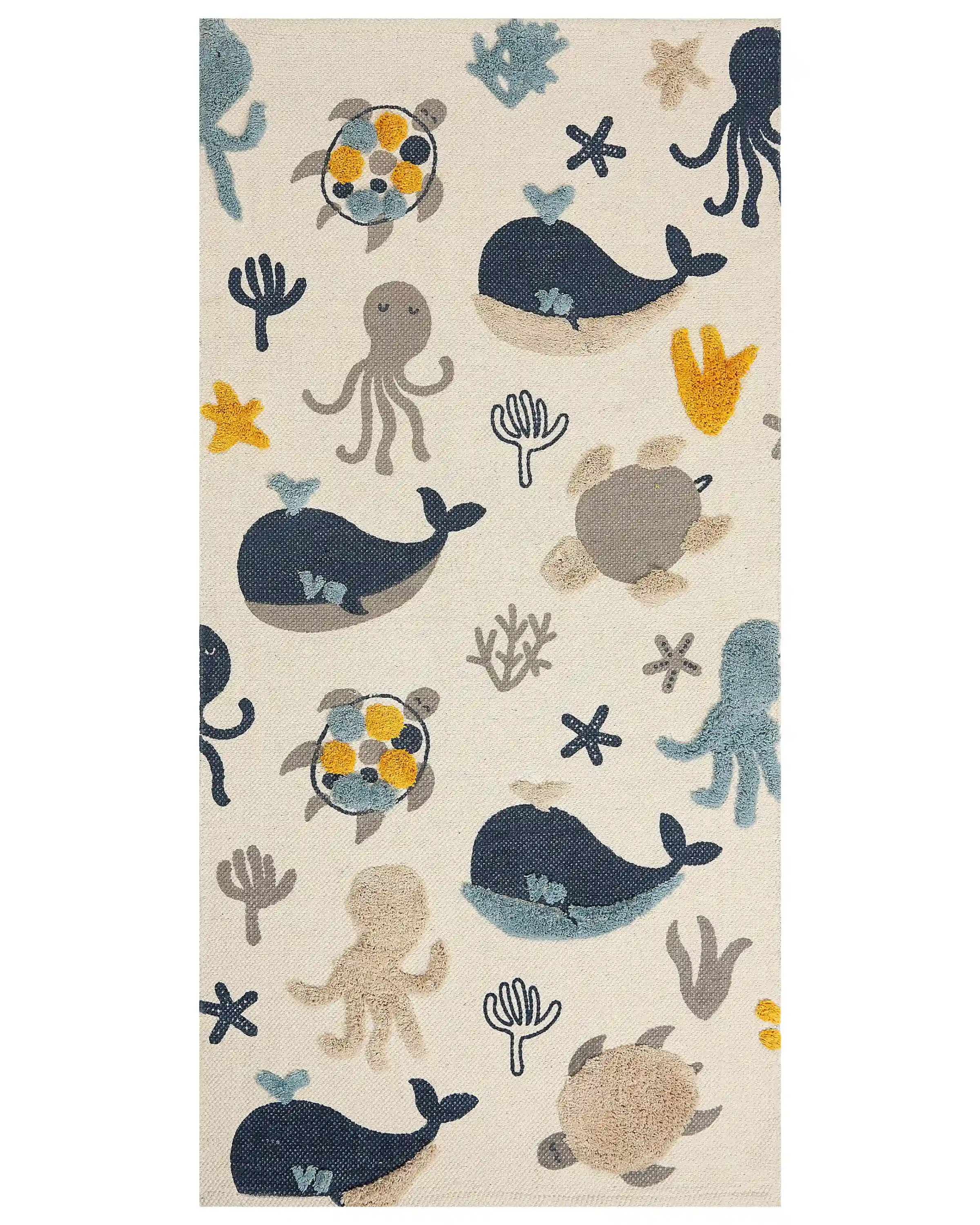 Kids Rug PORSEA Multicolour 80 x 150 cm Cotton