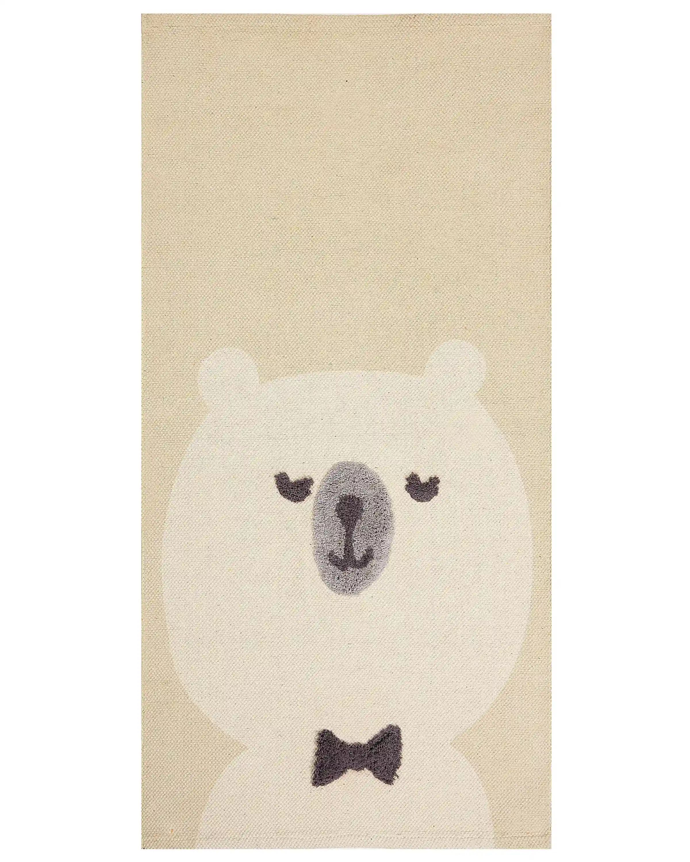 Kids Rug SIMAU Beige 80 x 150 cm Cotton