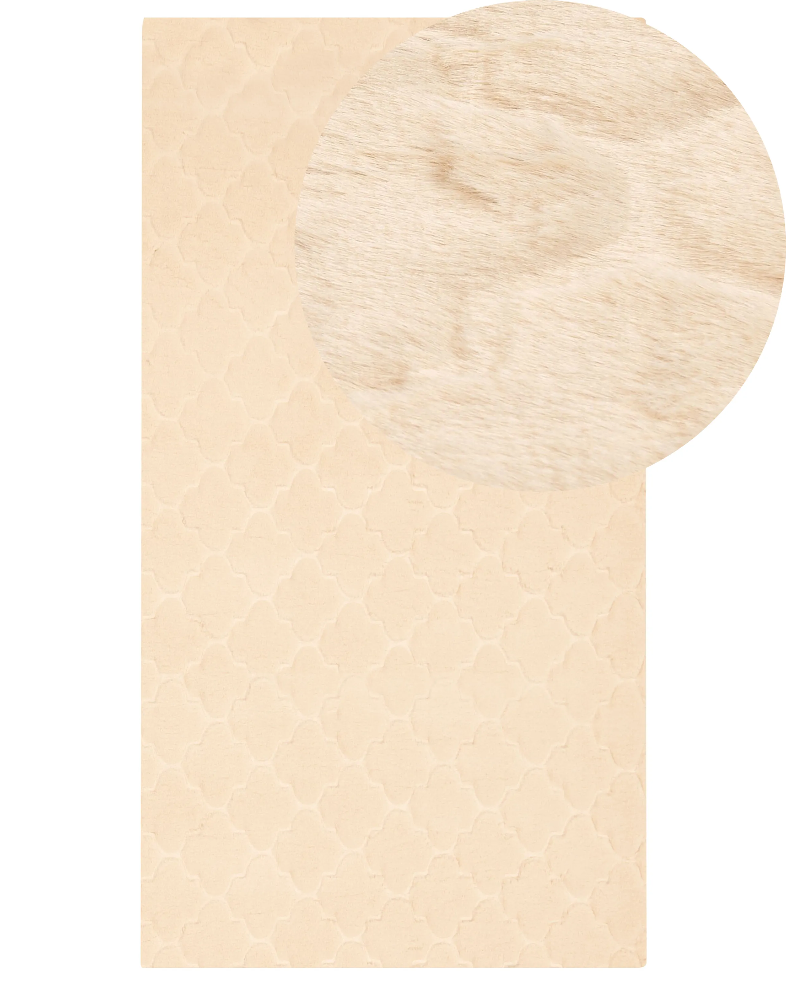 Faux Fur Rug GHARO Beige 80 x 150 cm