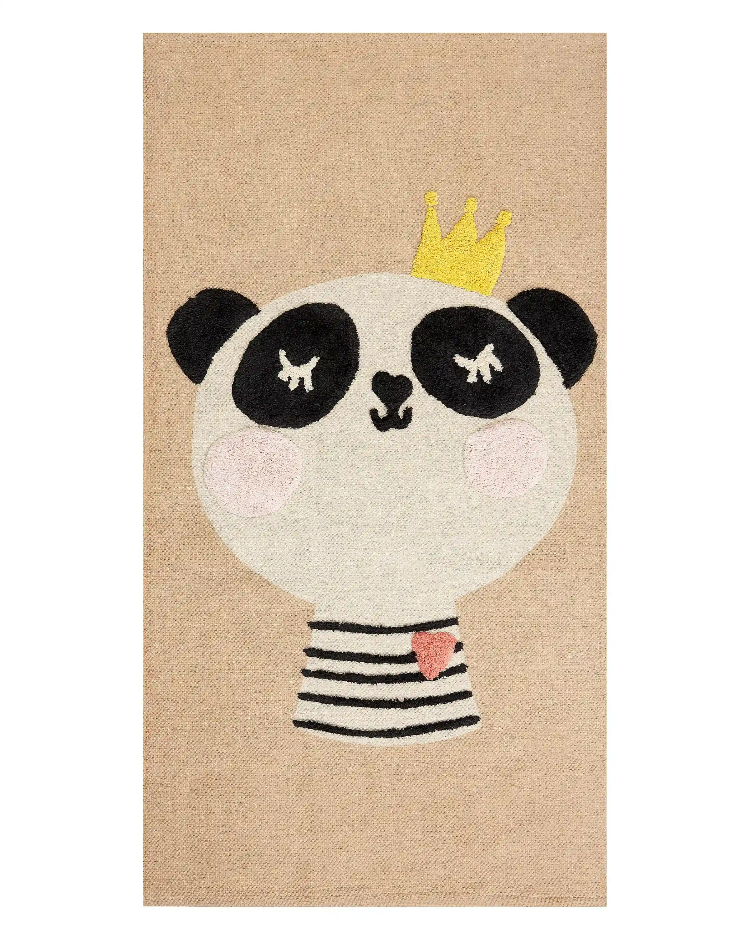 Kids Rug BUNAN Beige 80 x 150 cm Cotton