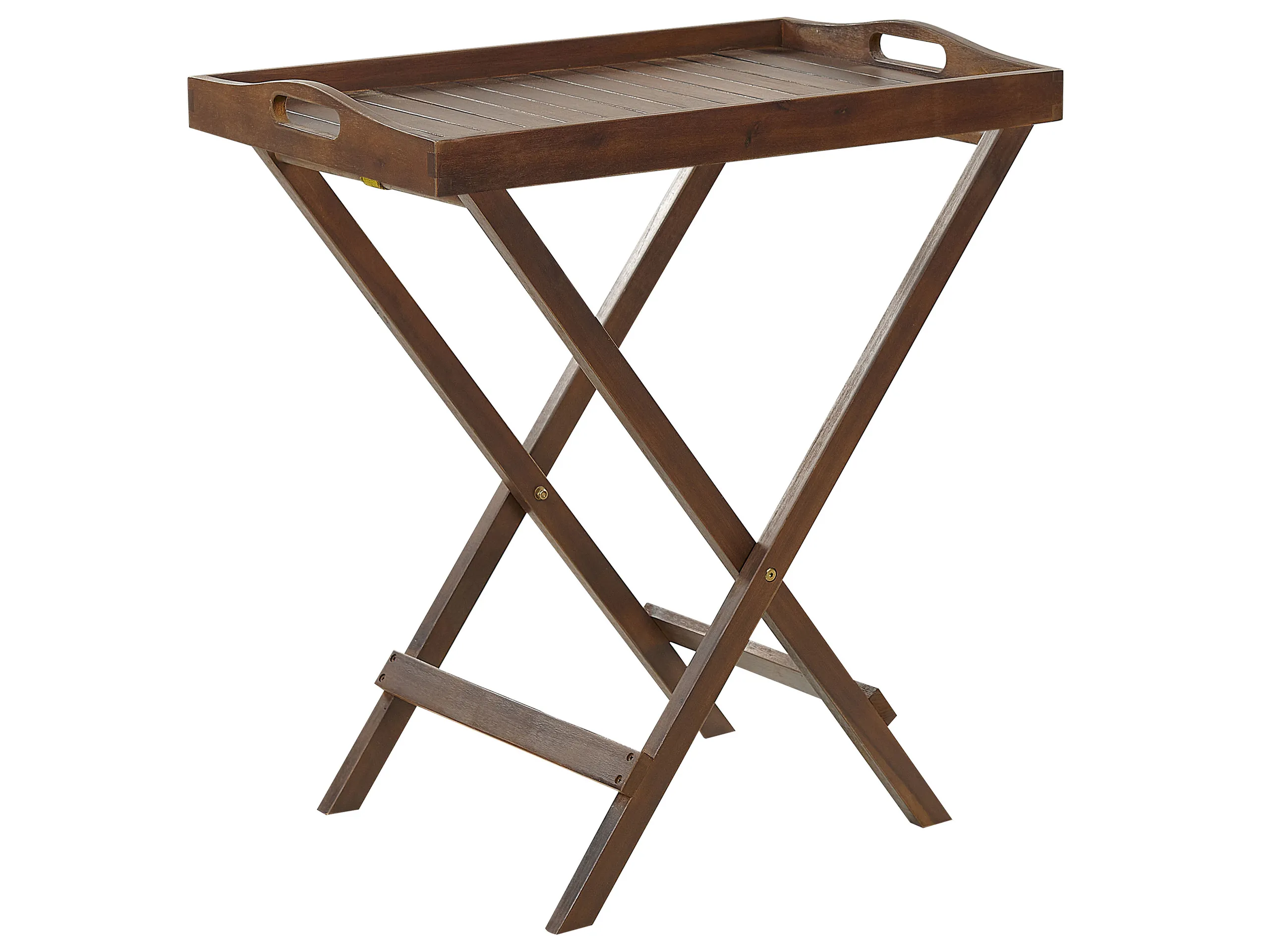 Mesa auxiliar de jardín AMANTEA Madera de acacia Marrón oscuro plegable