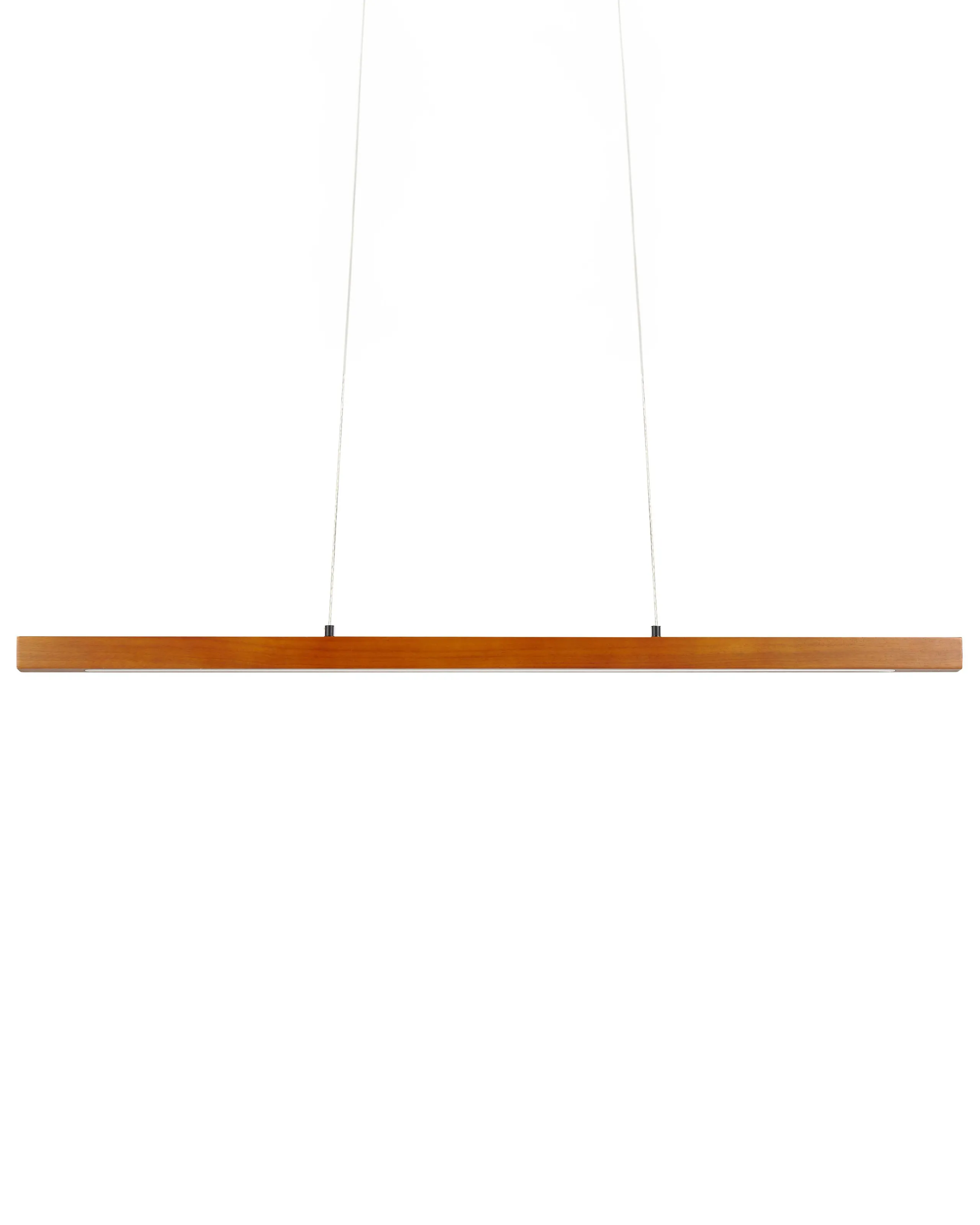 Lámpara LED colgante STEWARTS con regulador de intensidad Madera de roble Marrón oscuro