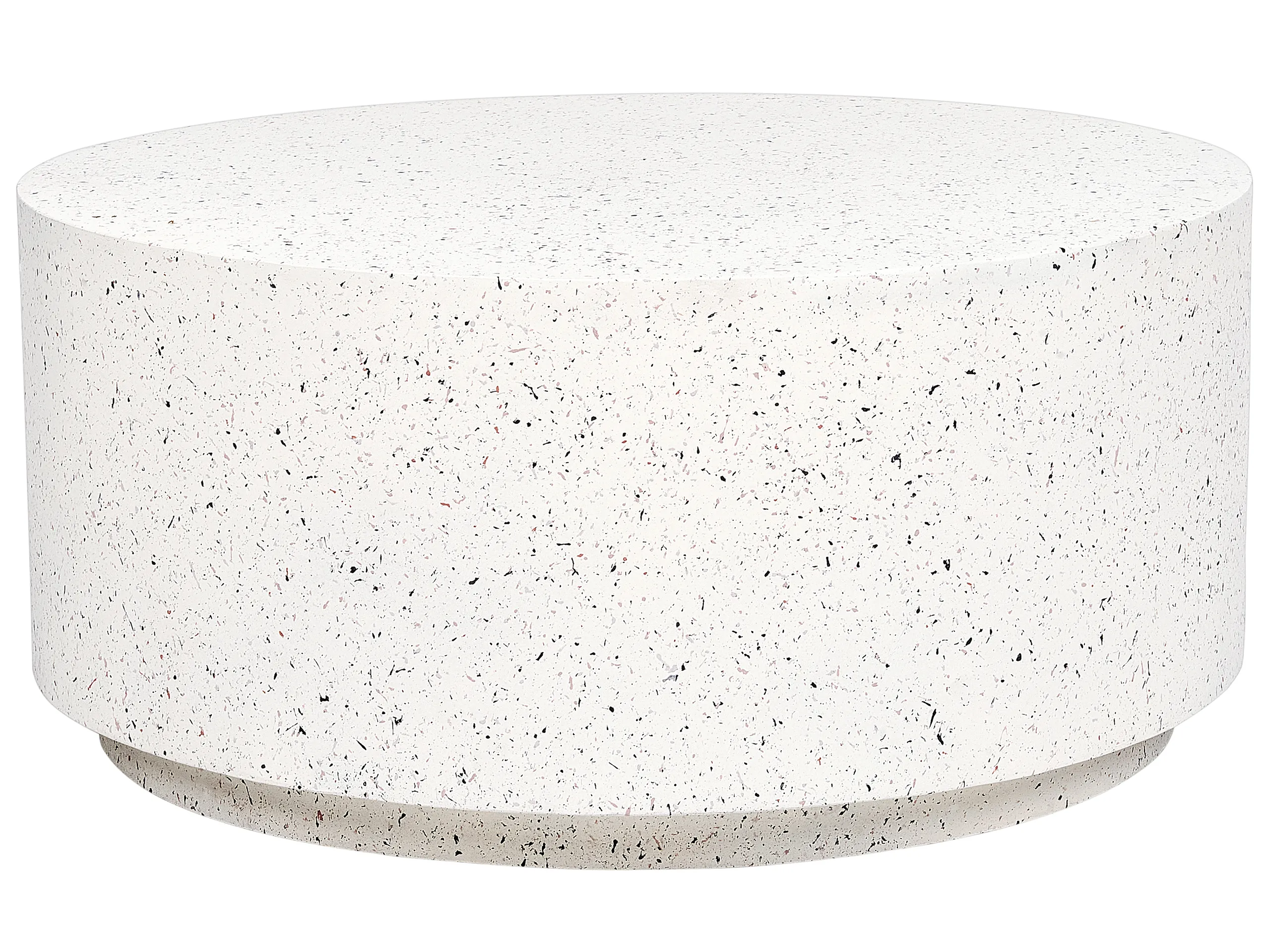 Mesa de centro TREZZO 90 cm 90 cm Efecto terrazo Terrazo blanco