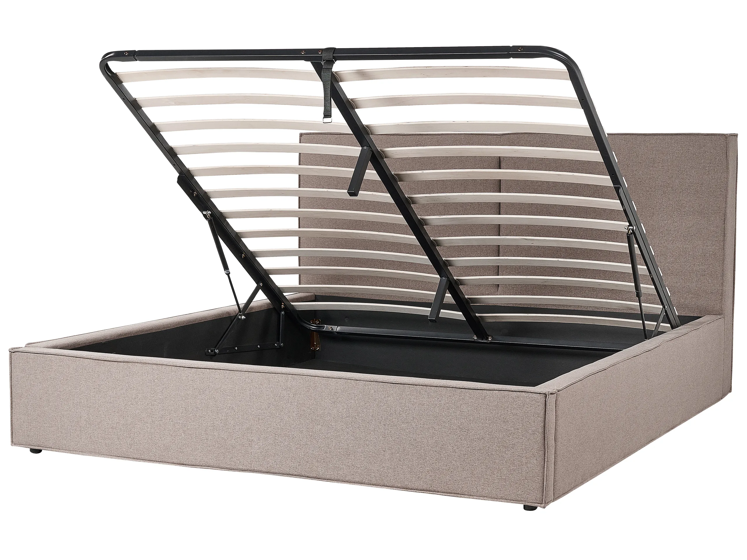 Ottoman Bed Fabric MOISSAC 180 x 200 cm (EU Super King) Taupe