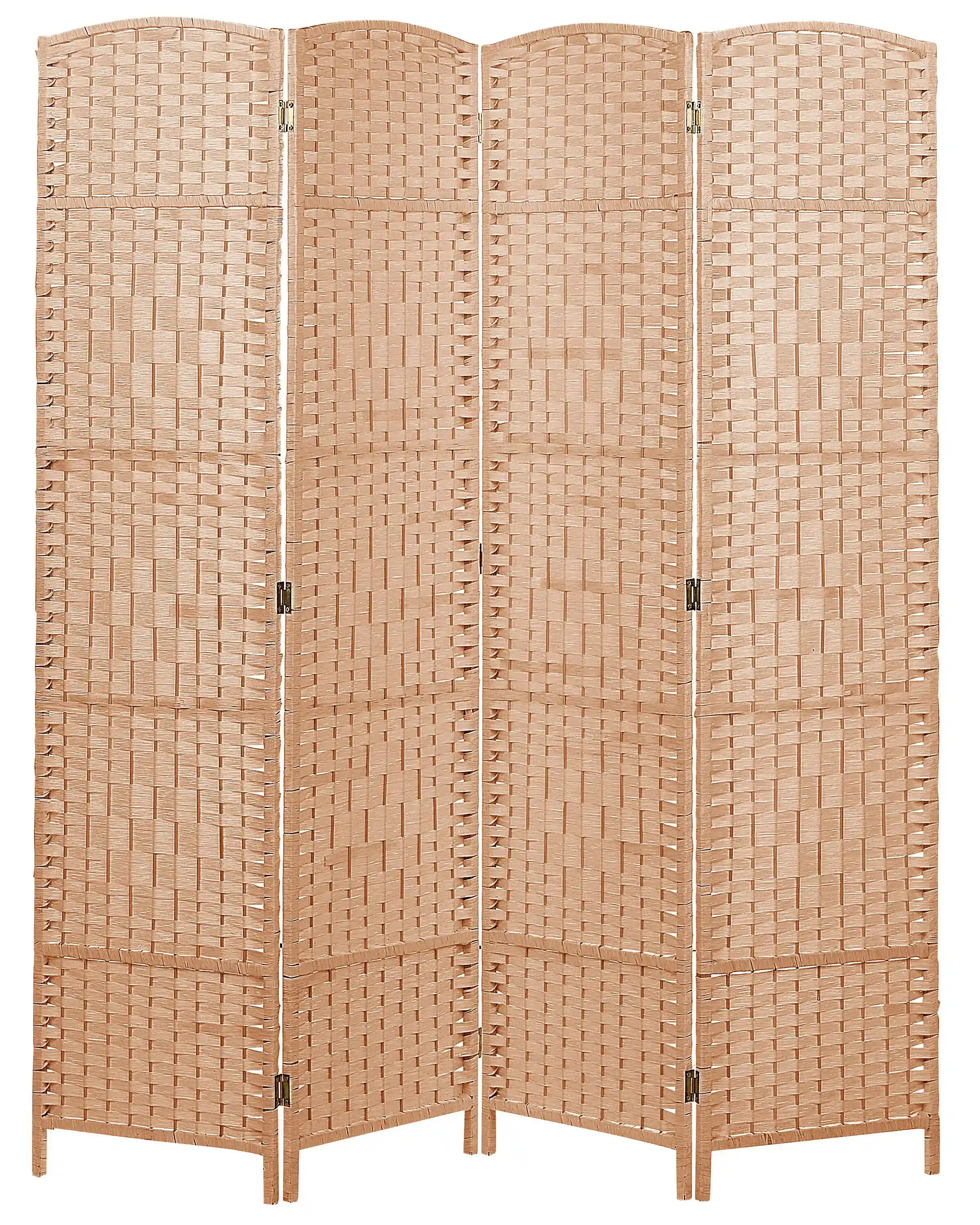4 Panel Room Divider LAPPAGO Natural 163 cm 170 cm