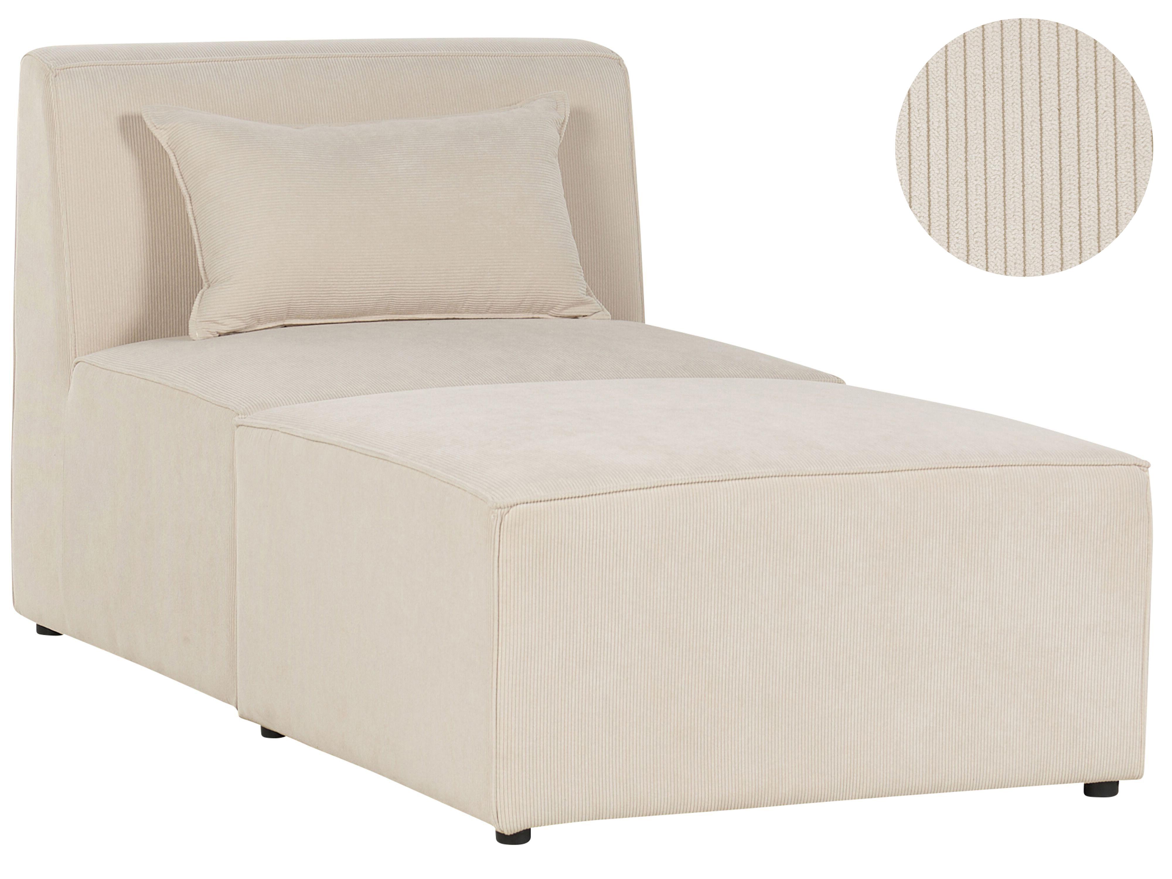 Chaise Longue LEMVIG Corduroy Light Beige