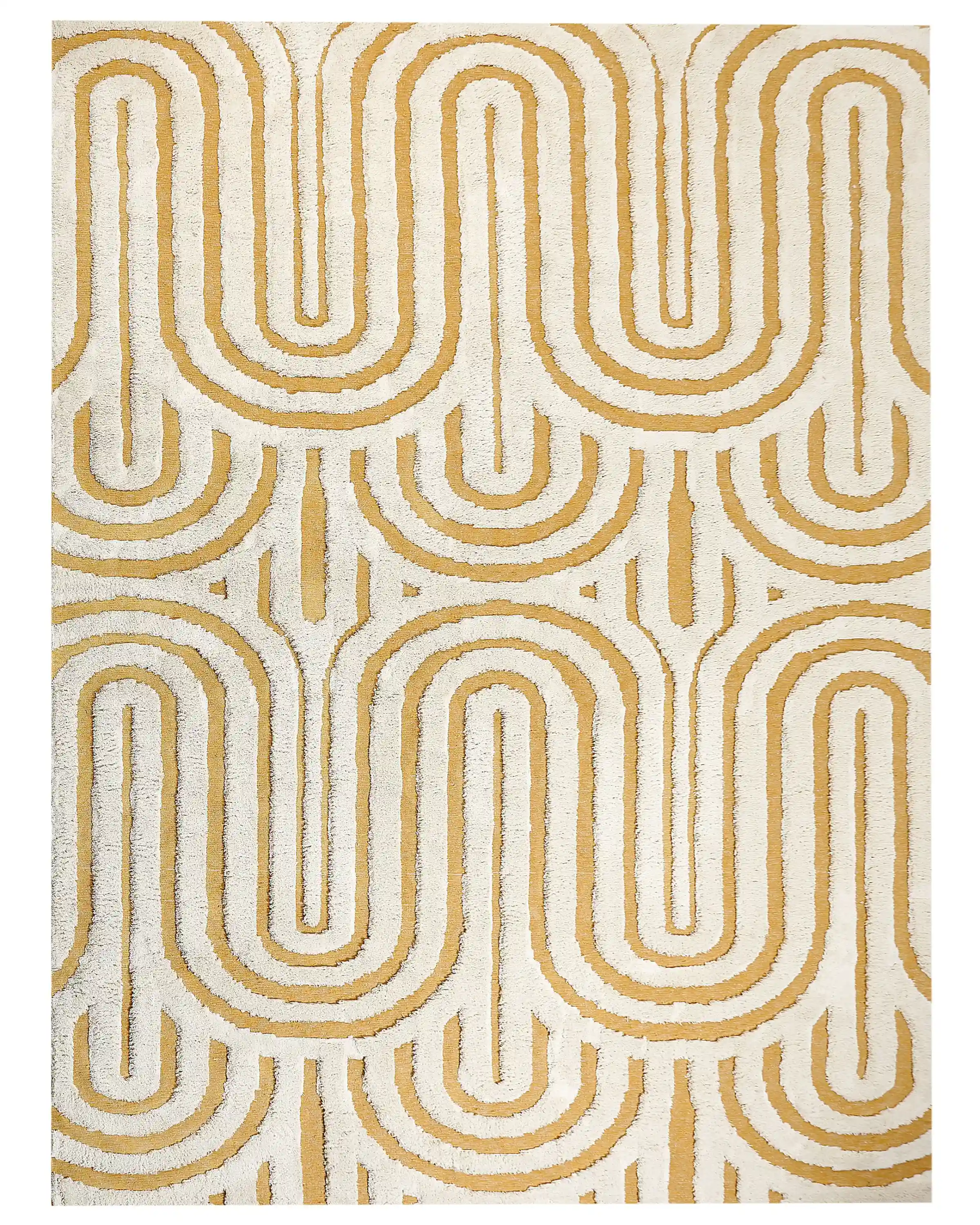 Rug PERAI Yellow 300 x 400 cm Cotton