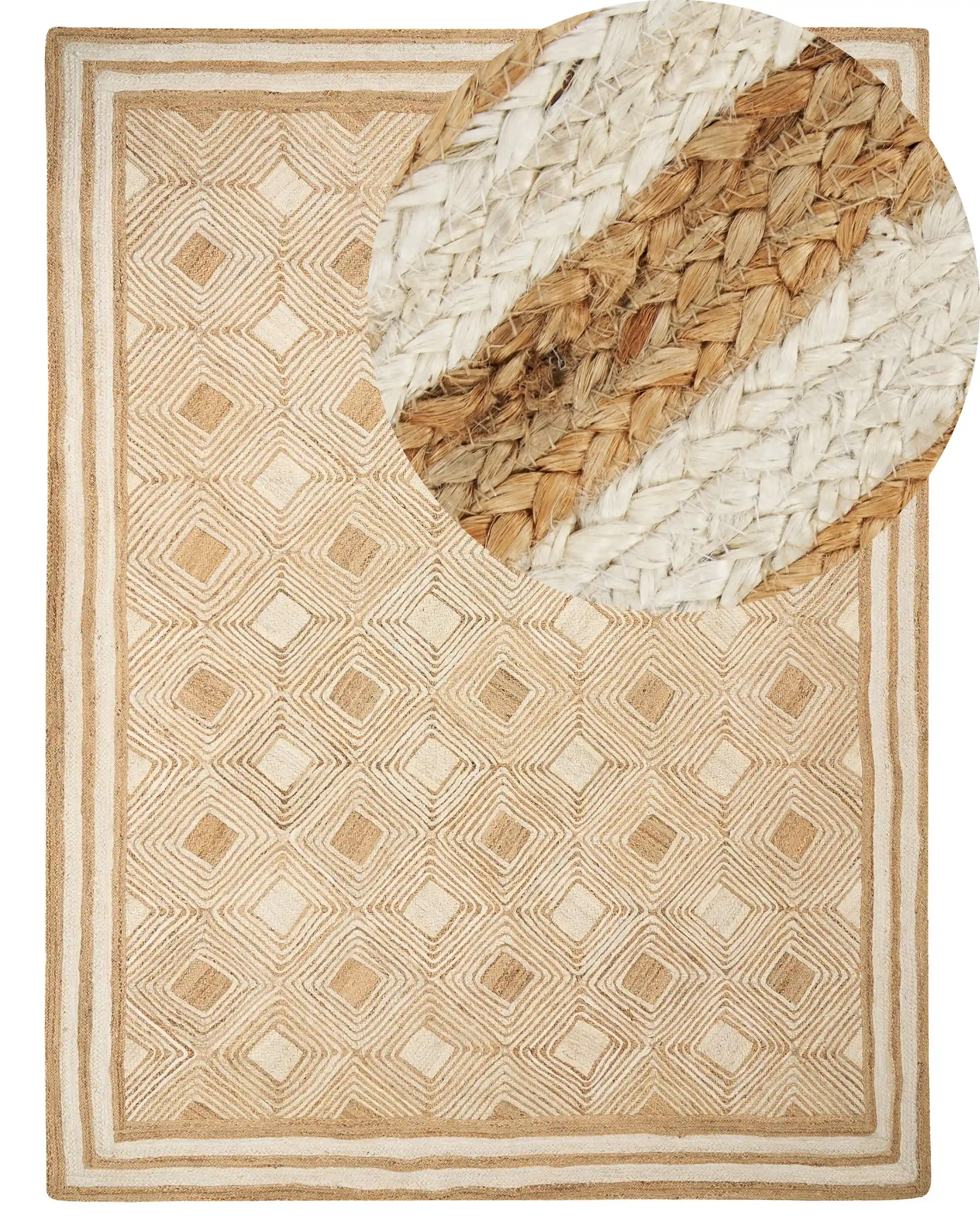 Rug MENGEN Beige 300 x 400 cm Jute