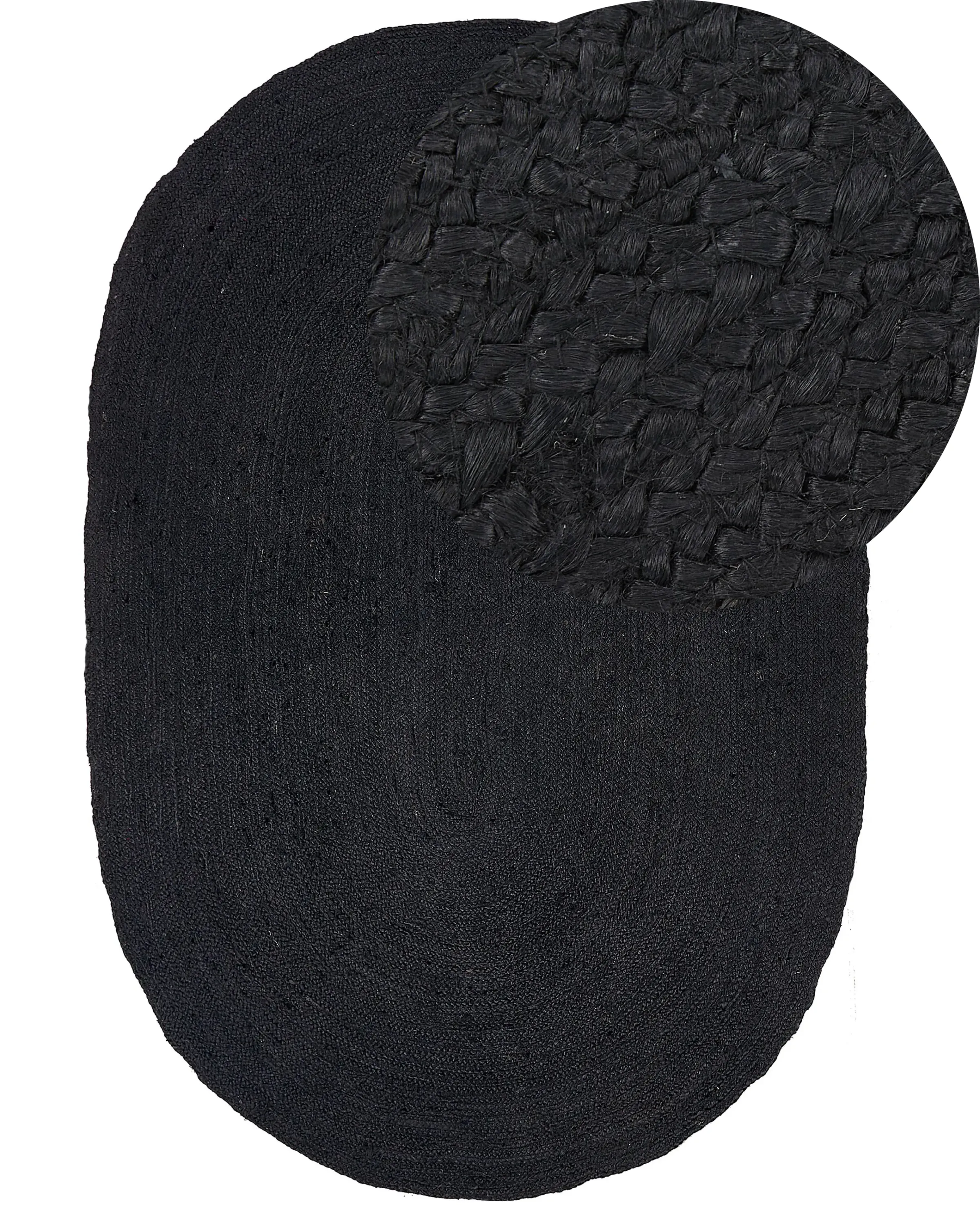 Rug DEMIRCI Black 160 x 230 cm Jute
