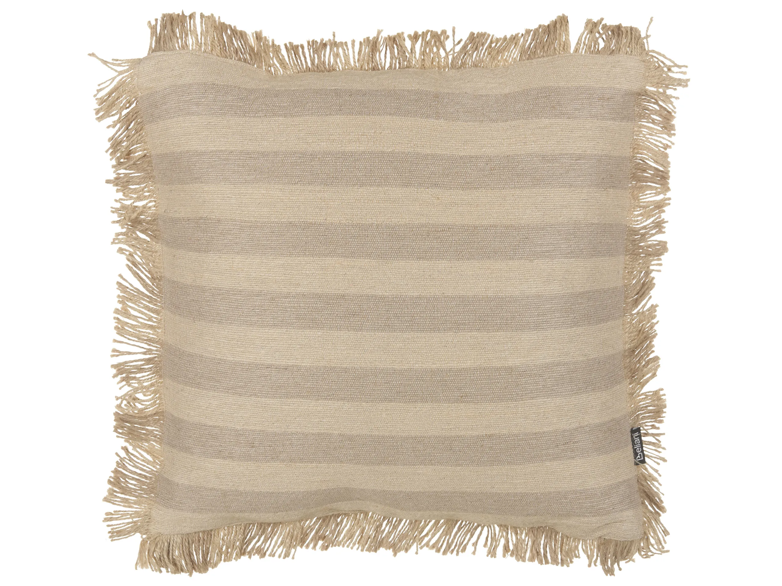 Throw Cushion CIRSIUM Jute 45 x 45 cm Beige Striped