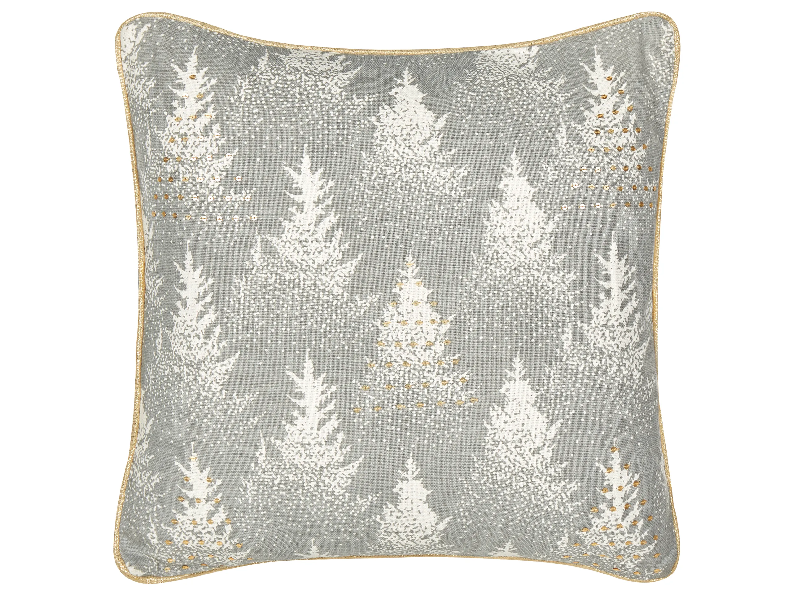 Throw Cushion BILLBERGIA Cotton 45 x 45 cm Grey Christmas Motif