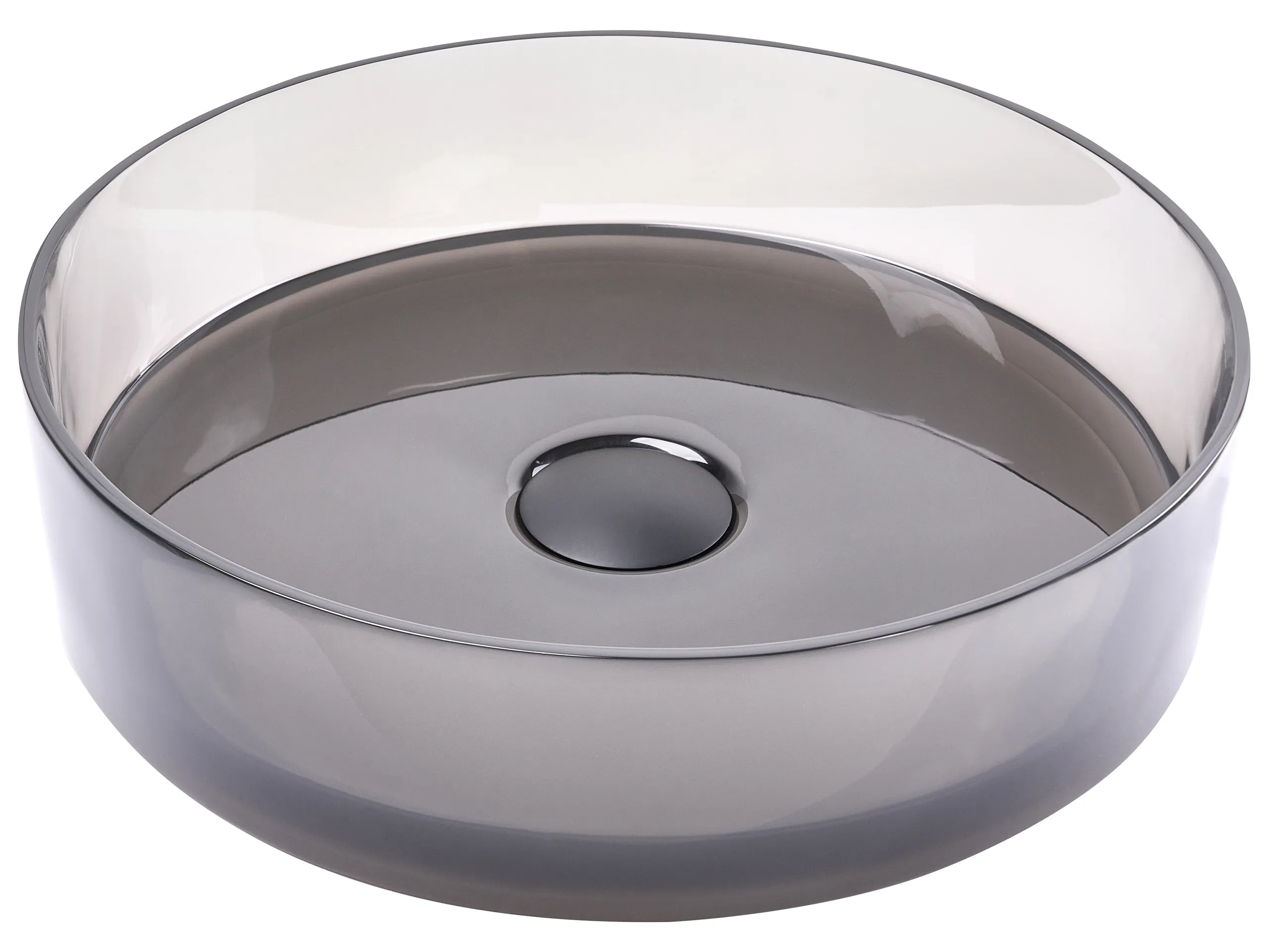Lavabo sobre encimera TOLOSA ⌀ 36 cm Solid Surface Negro