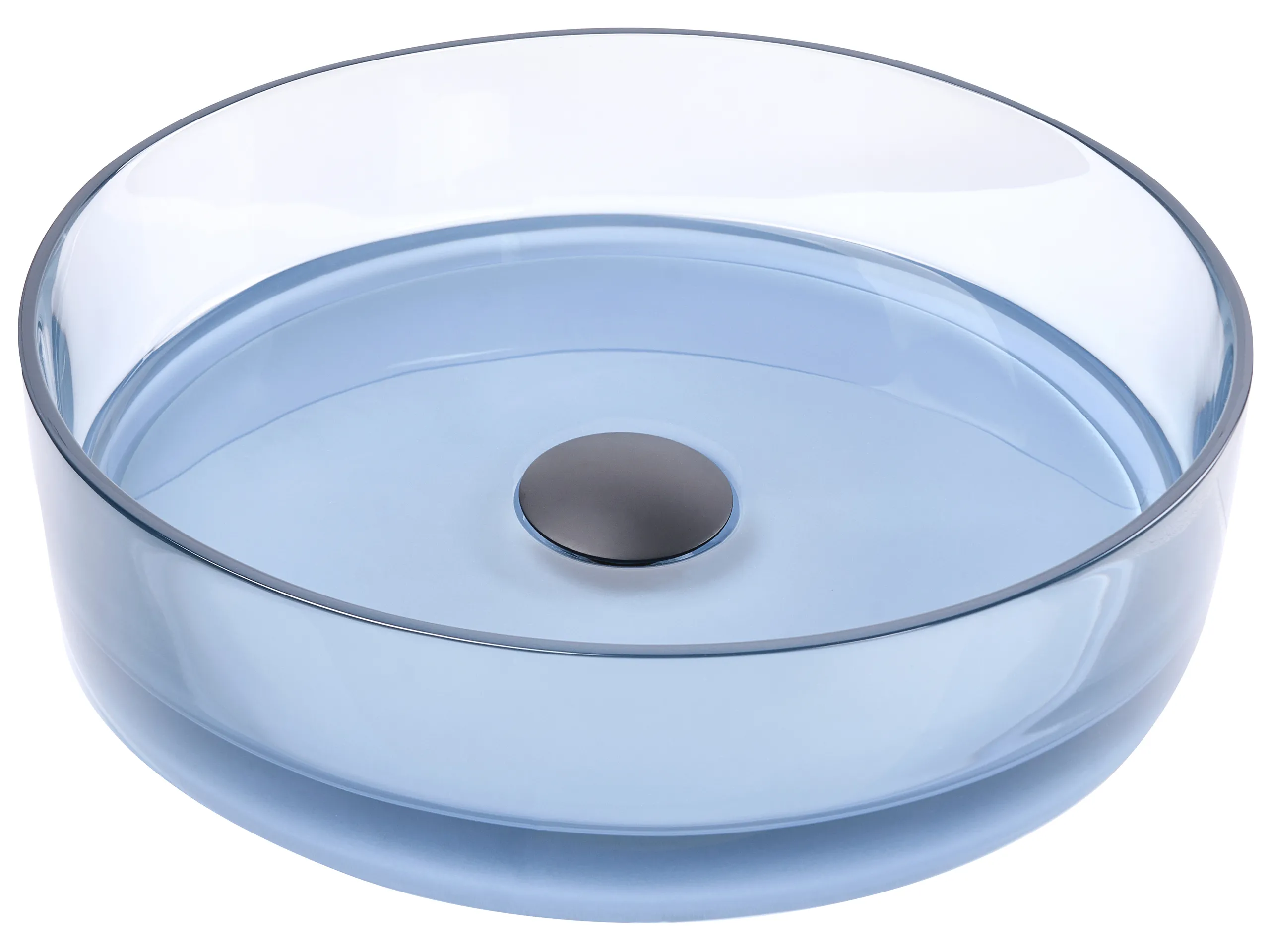 Lavabo sobre encimera TOLOSA ⌀ 36 cm Solid Surface Azul claro
