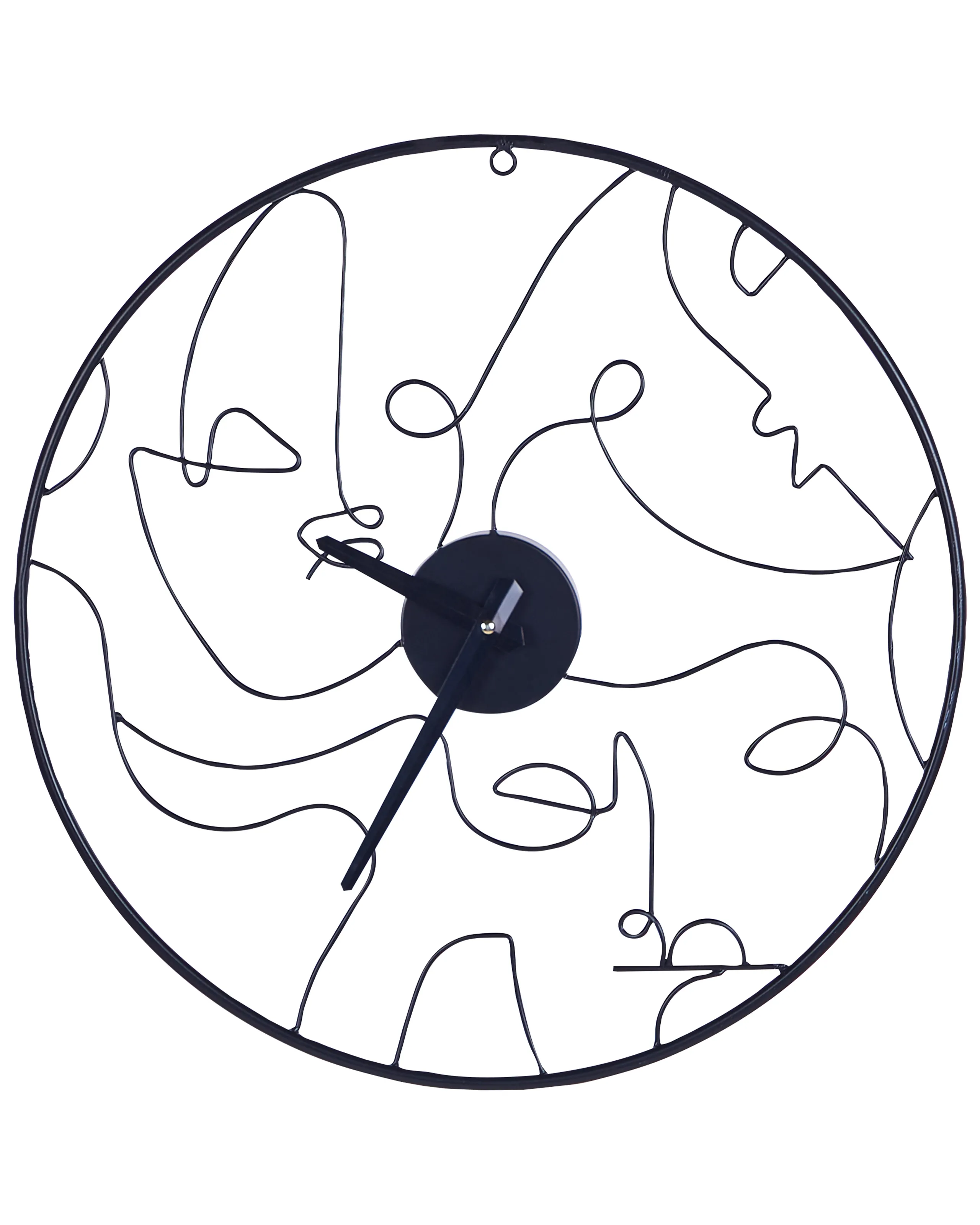 Wall Clock MENTON 50 cm Metal Black