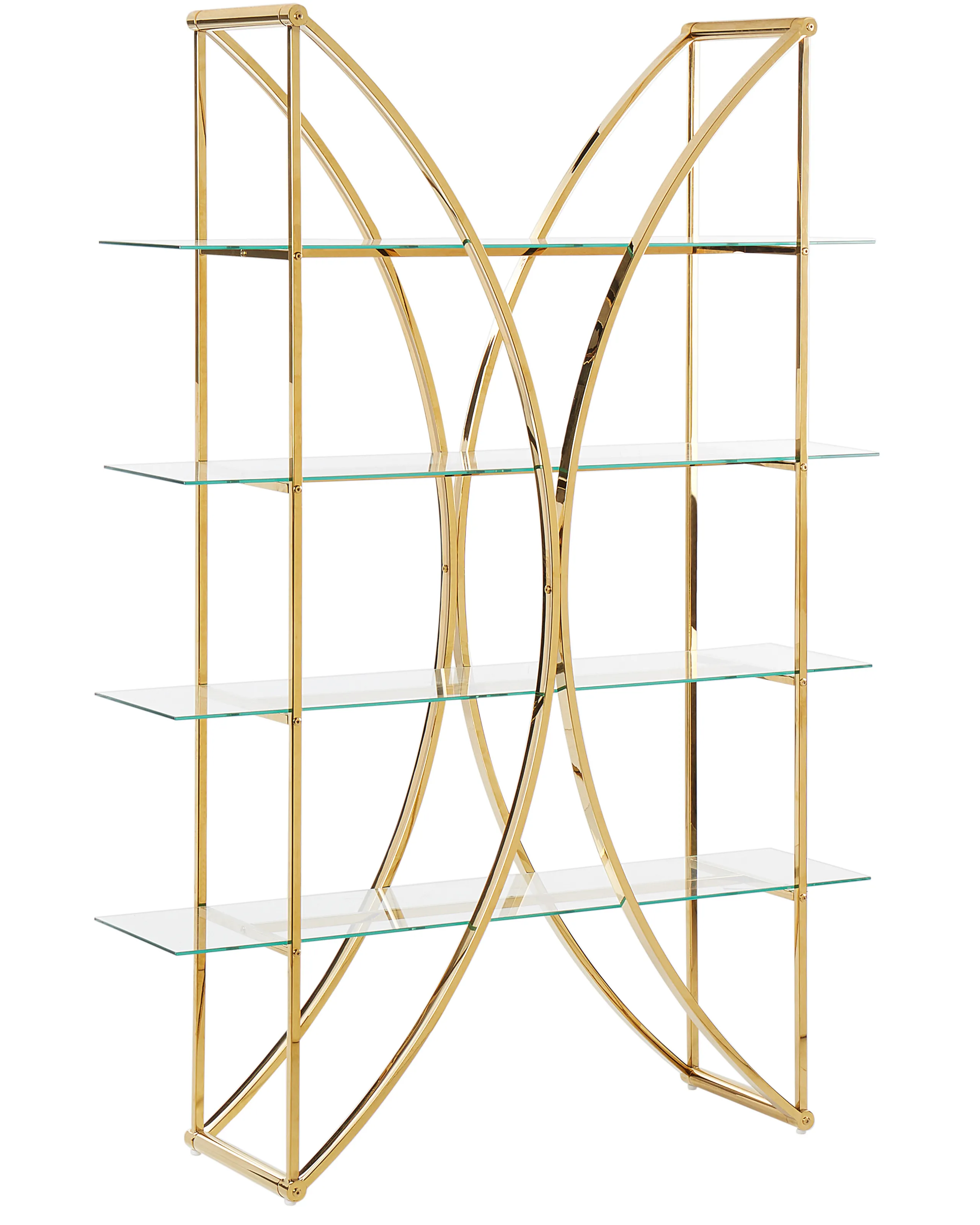 Estantería de 4 niveles HOLLOW Metal 175 cm Dorado