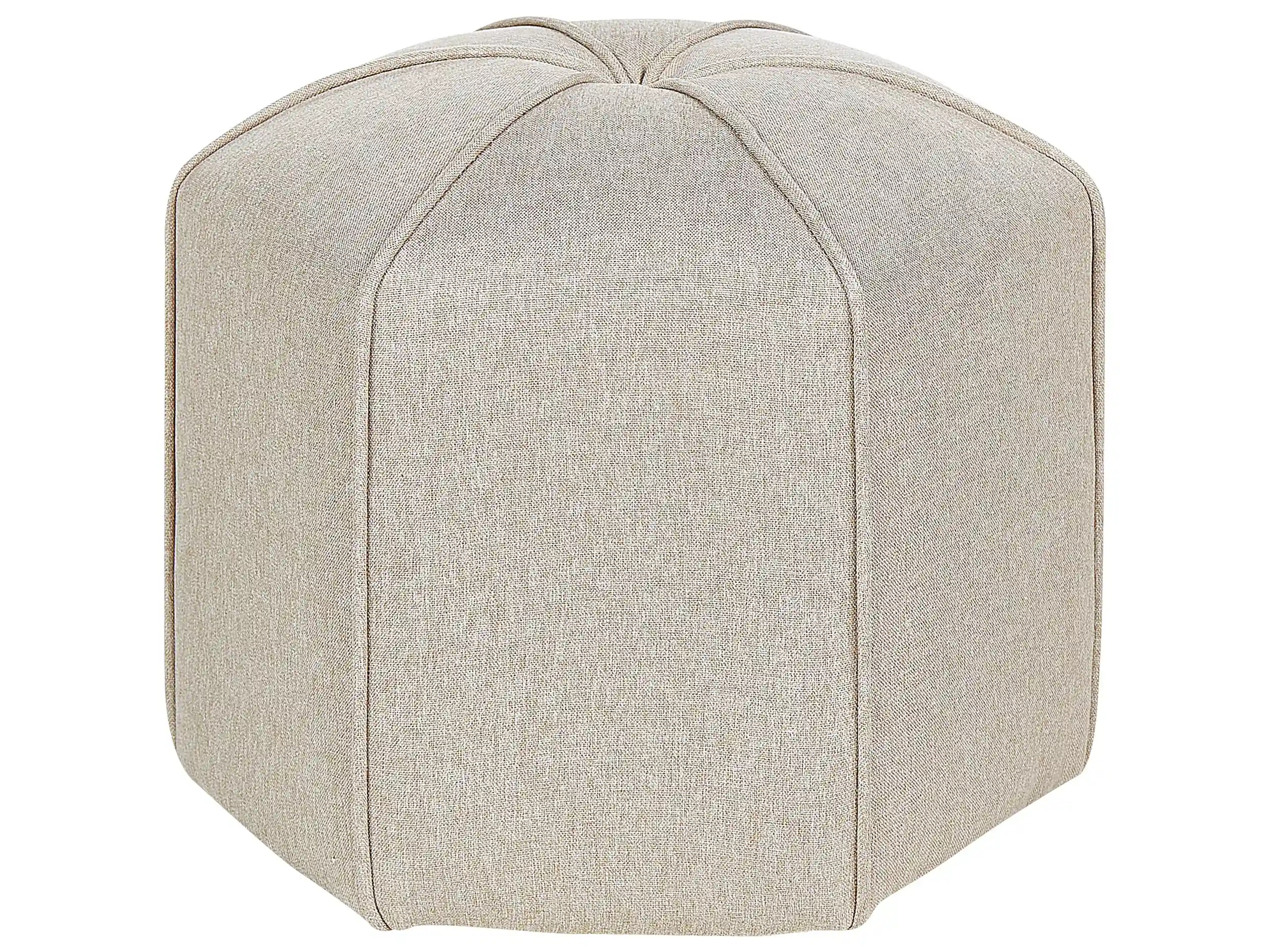 Pouffe WISHEK Faux Linen Beige