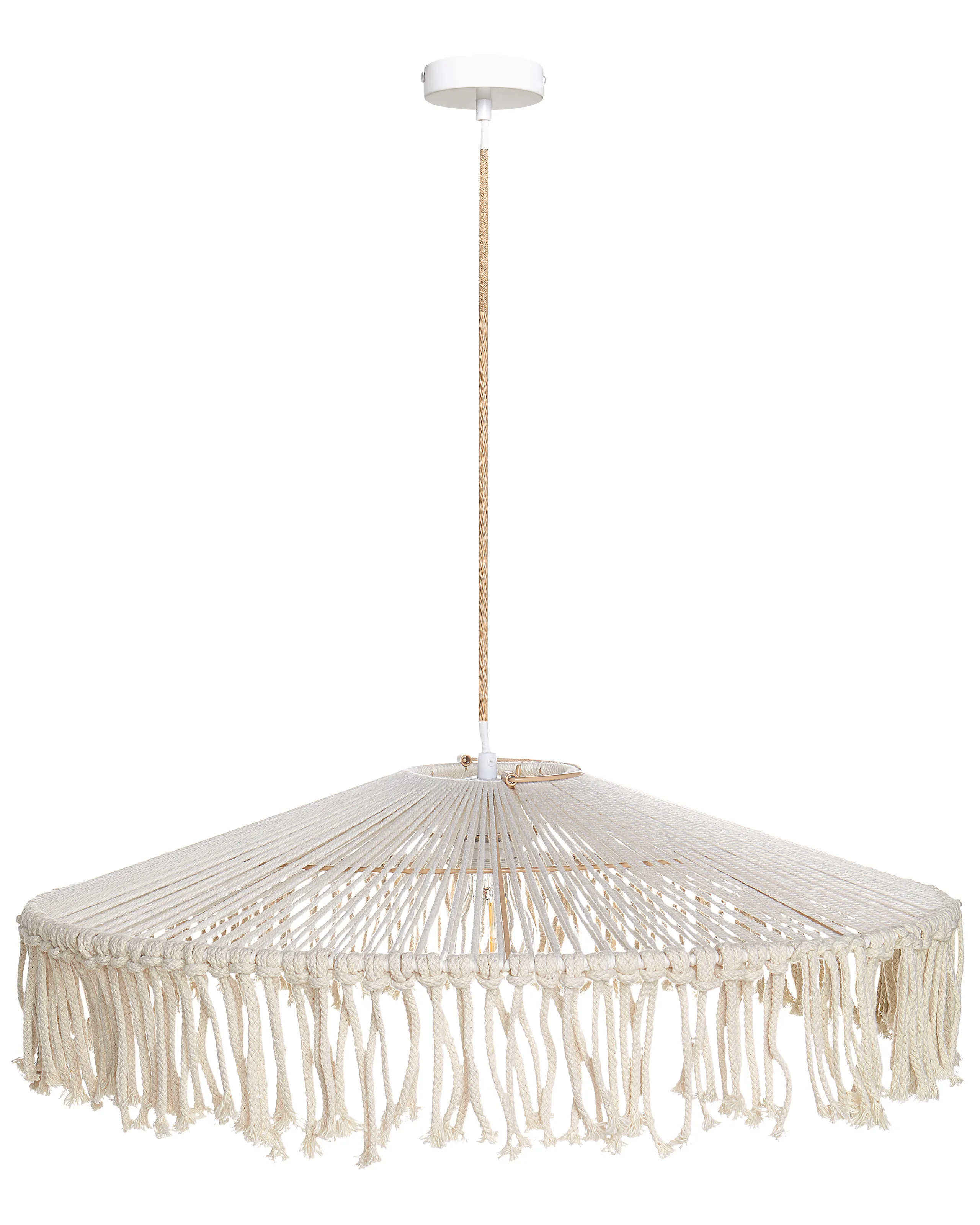 Lámpara colgante AKOBO Cuerda de papel Beige