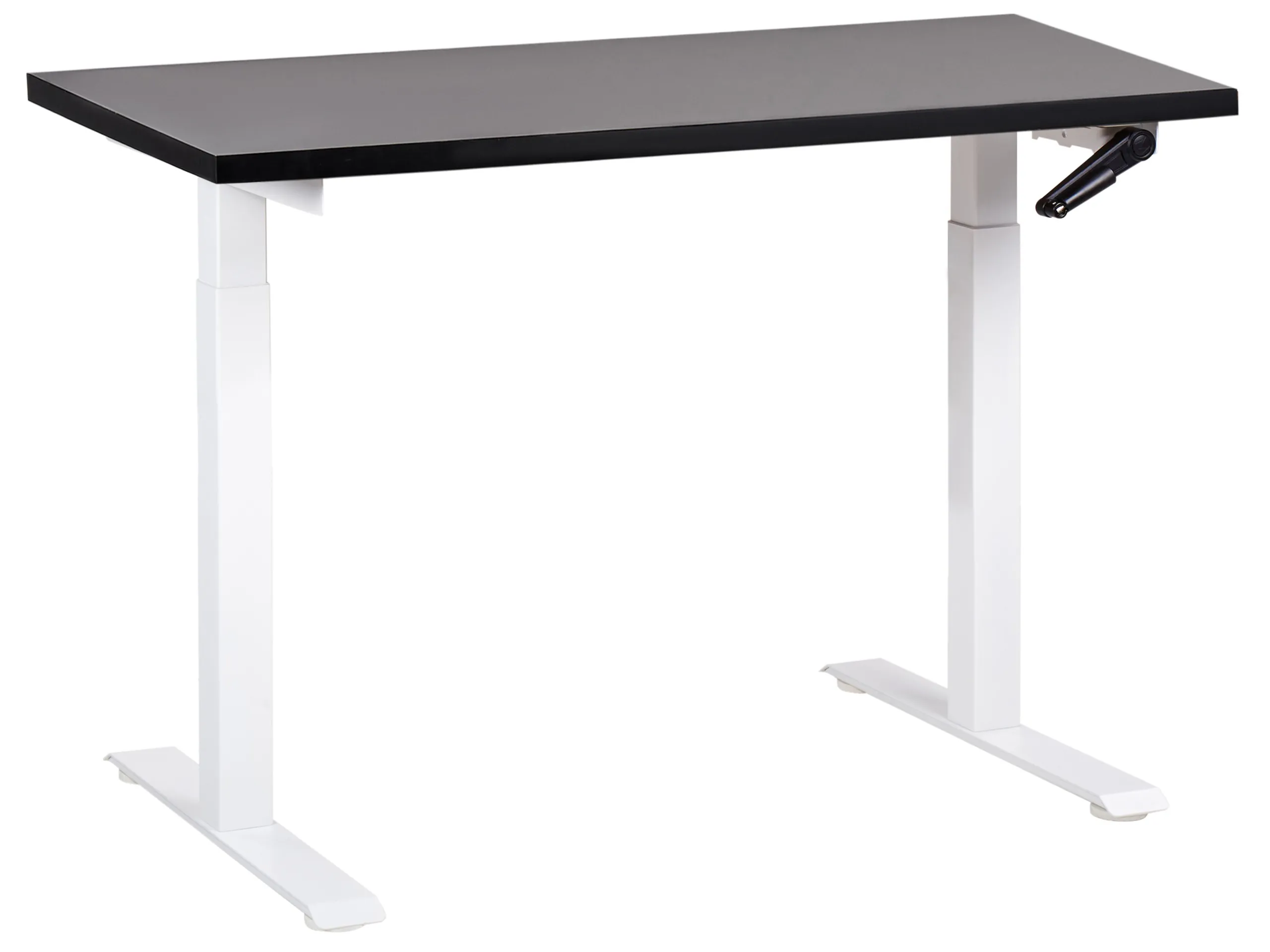 Escritorio de altura regulable manual DESTINES Negro/Blanco 120 cm 72 cm
