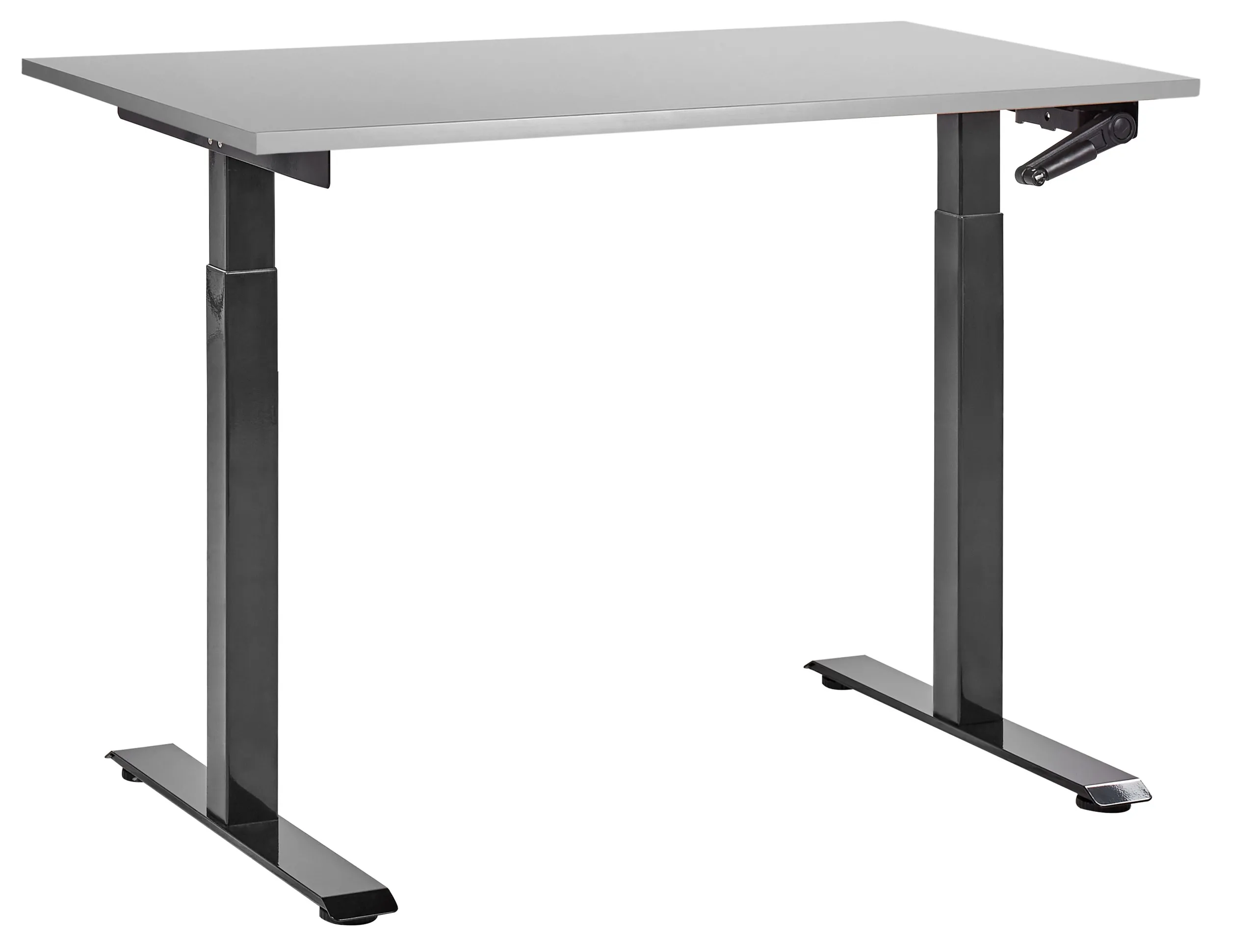 Escritorio de altura regulable manual DESTINES Gris/Negro 120 cm 72 cm