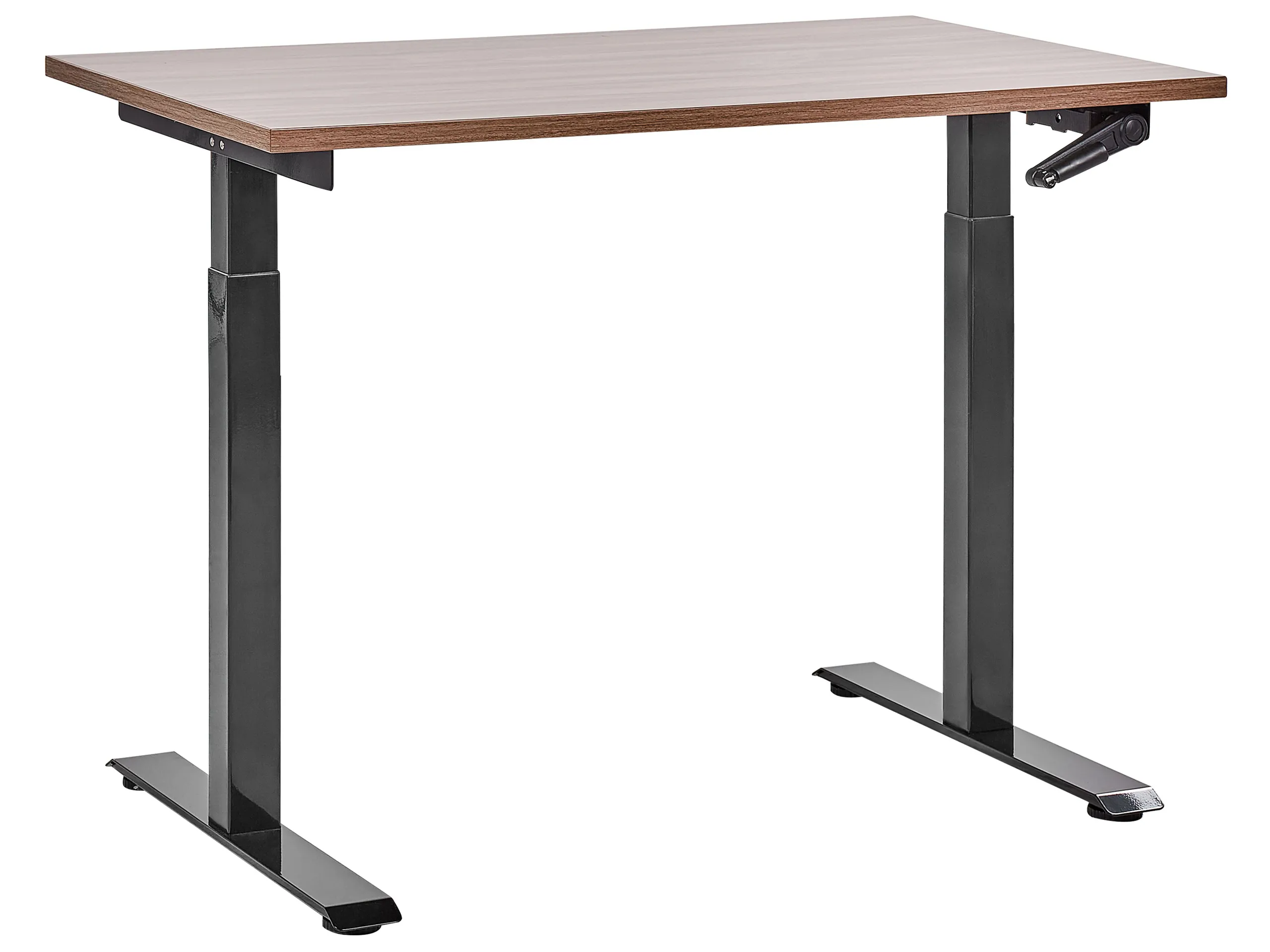 Escritorio de altura regulable manual DESTINES Marrón/Negro 120 cm 72 cm