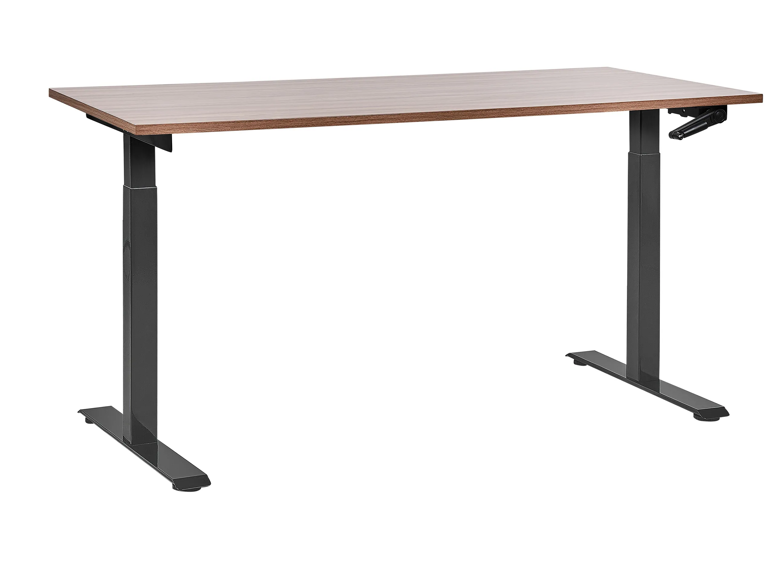 Escritorio de altura regulable manual DESTINES Marrón/Negro 160 cm 72 cm