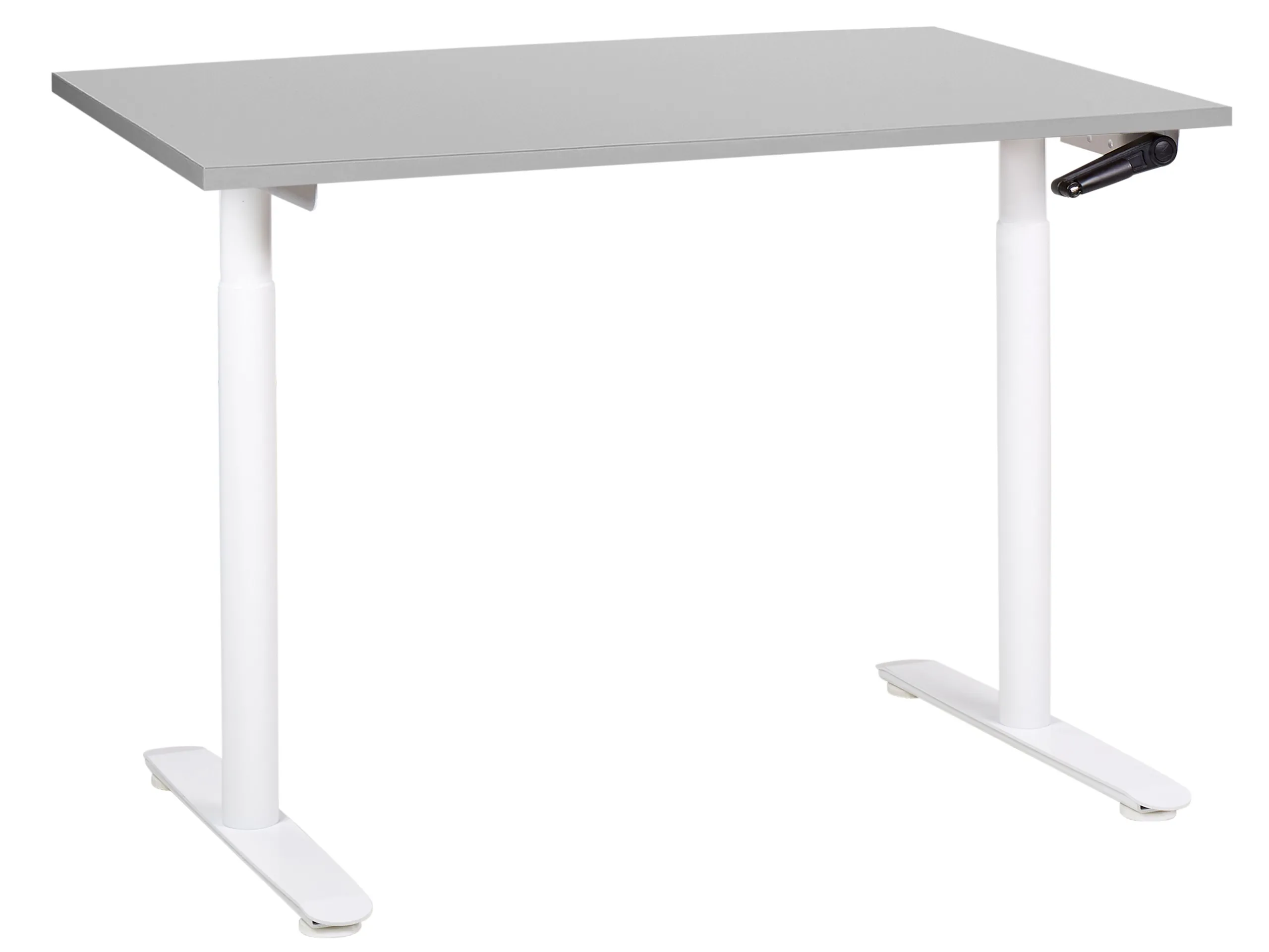Escritorio de altura regulable manual DESTINAS Gris/Blanco 120 cm 72 cm
