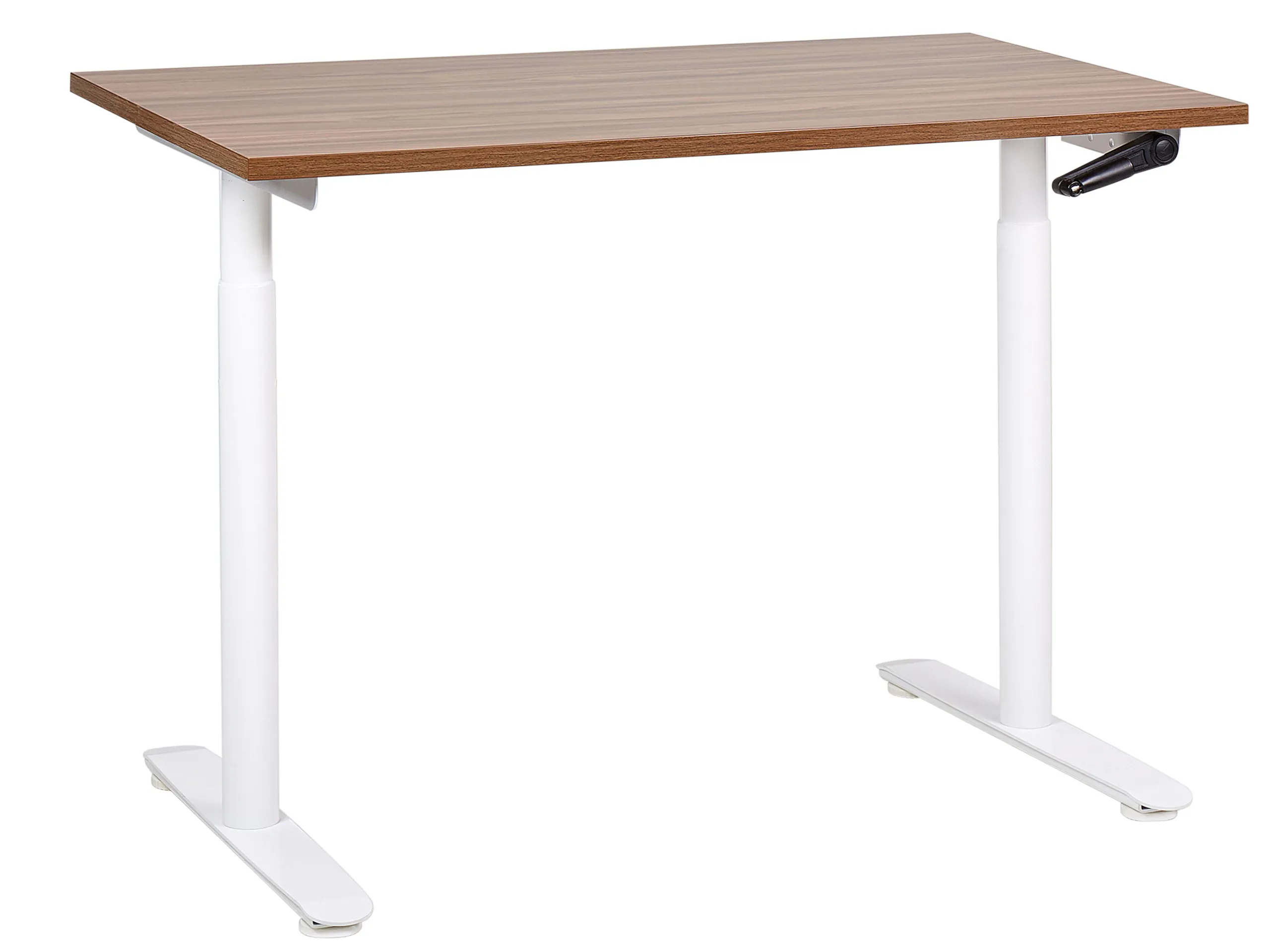 Escritorio de altura regulable manual DESTINAS Marrón/Blanco 120 cm 72 cm