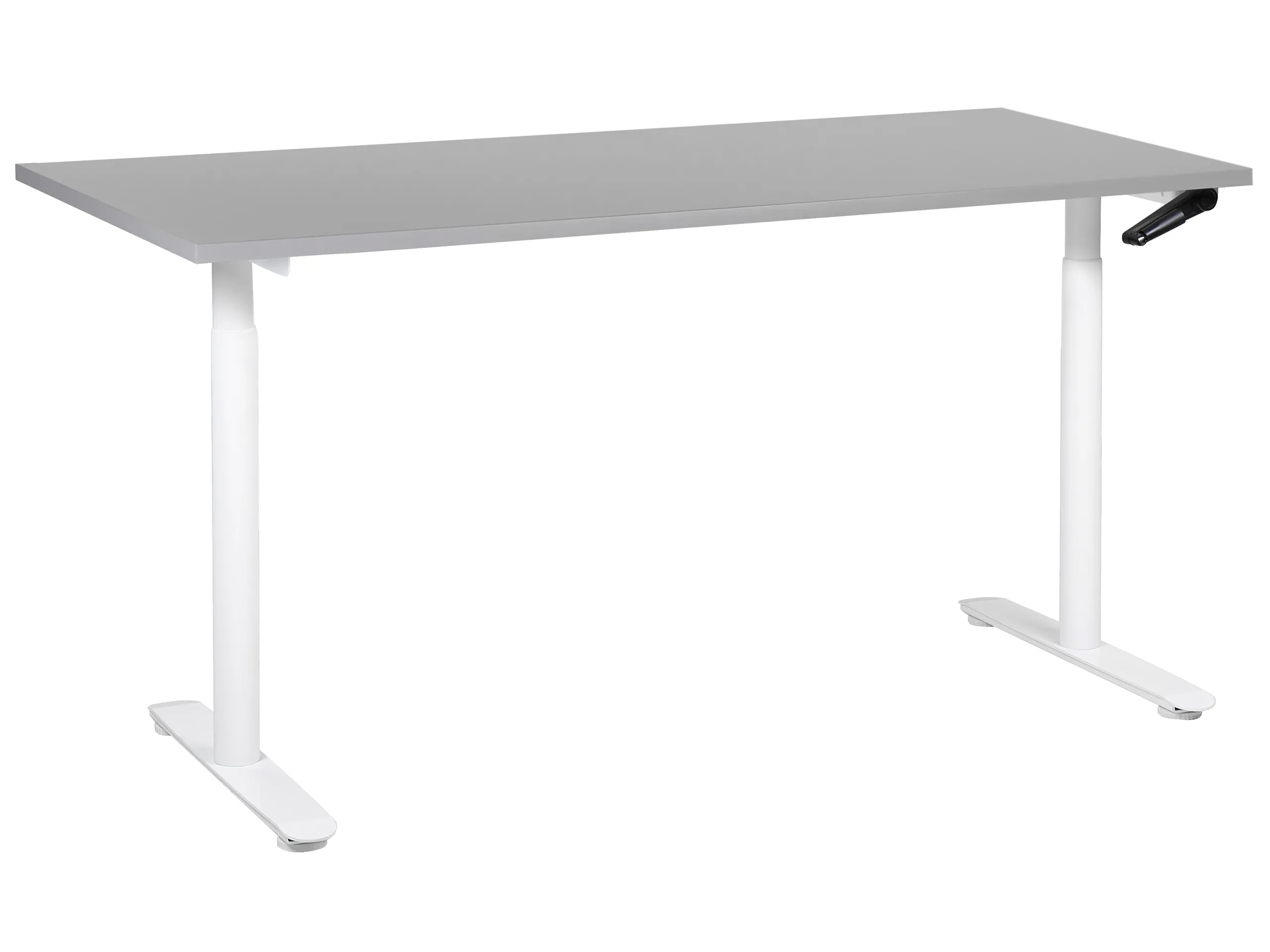 Escritorio de altura regulable manual DESTINAS Gris/Blanco 160 cm 72 cm