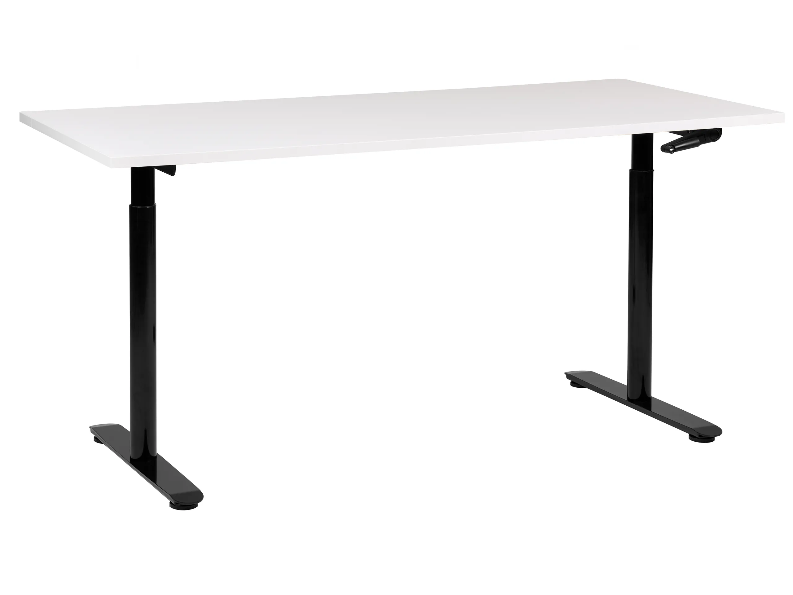 Escritorio de altura regulable manual DESTINAS Blanco/Negro 160 cm 72 cm