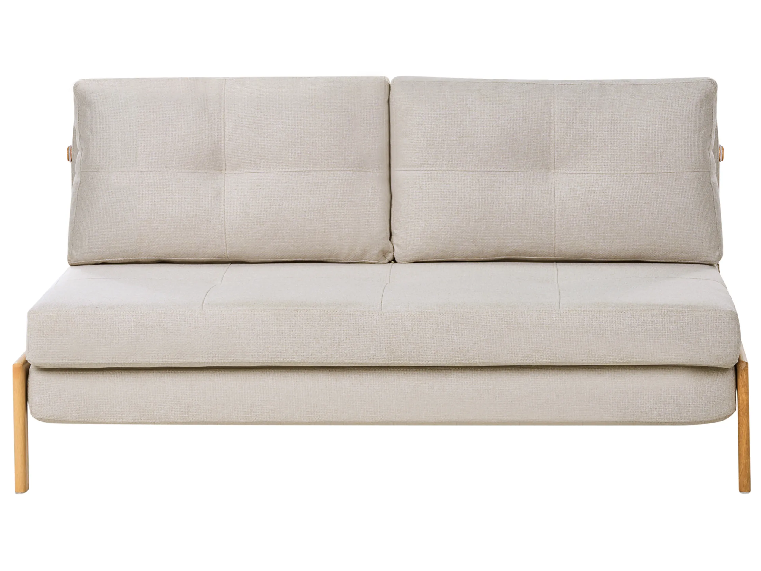 Sofa Bed 2 Seater EDLAND Fabric Light Beige