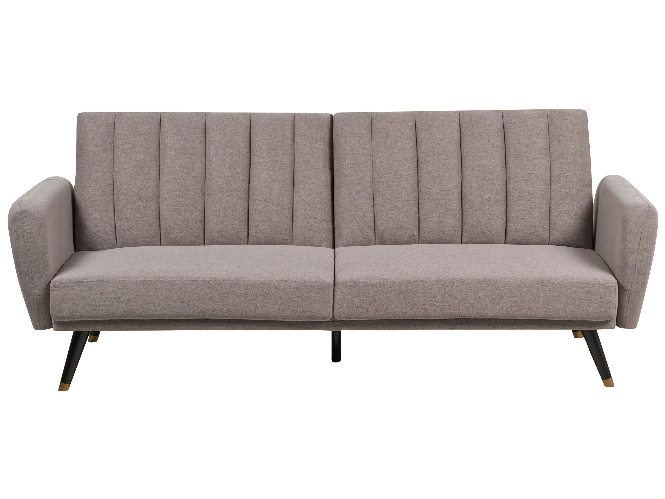 Sofa Bed 3 Seater VIMMERBY Fabric Light Brown
