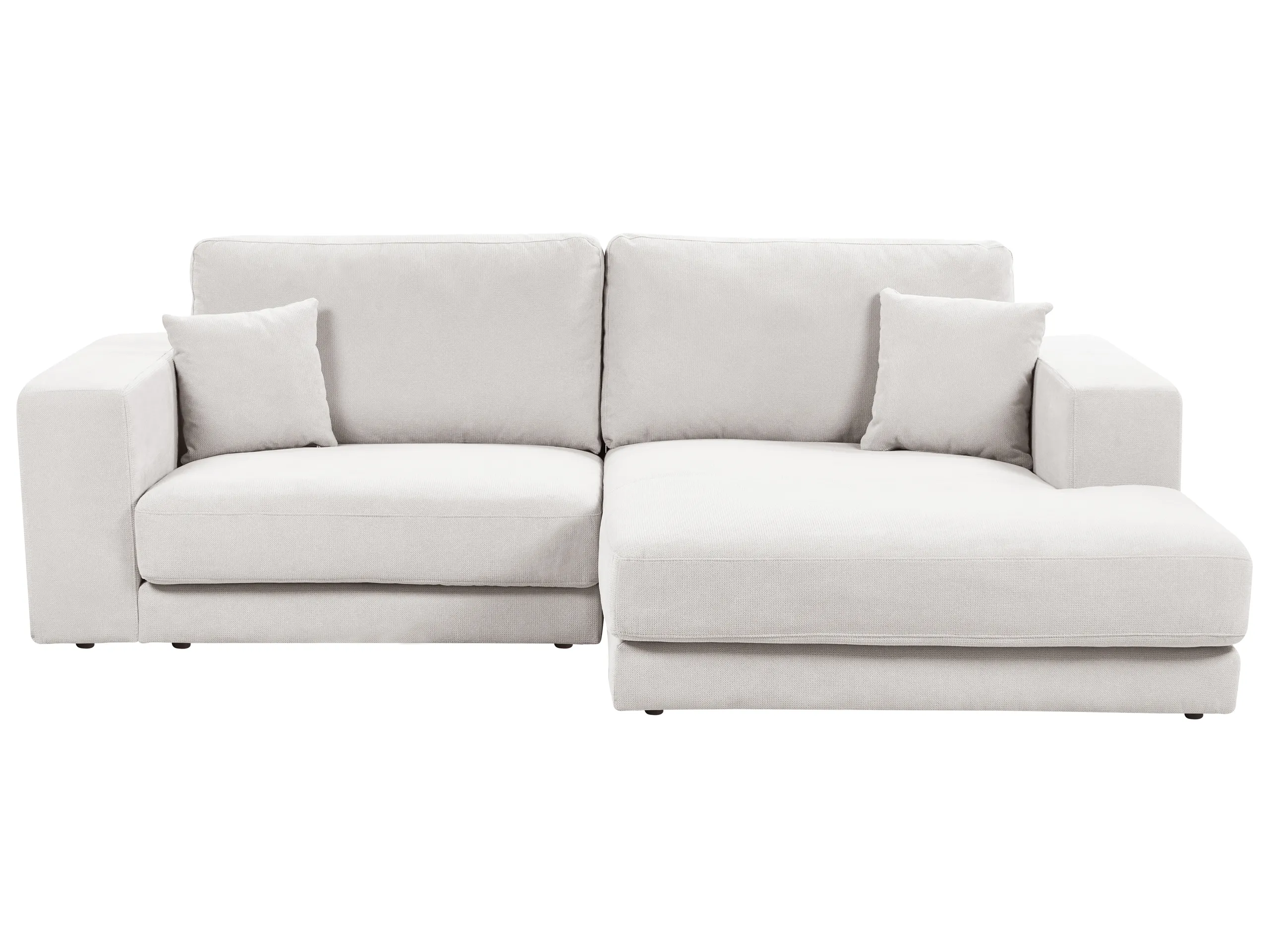 Corner Sofa 3 Seater LOFOTEN Fabric Off-White Left Hand