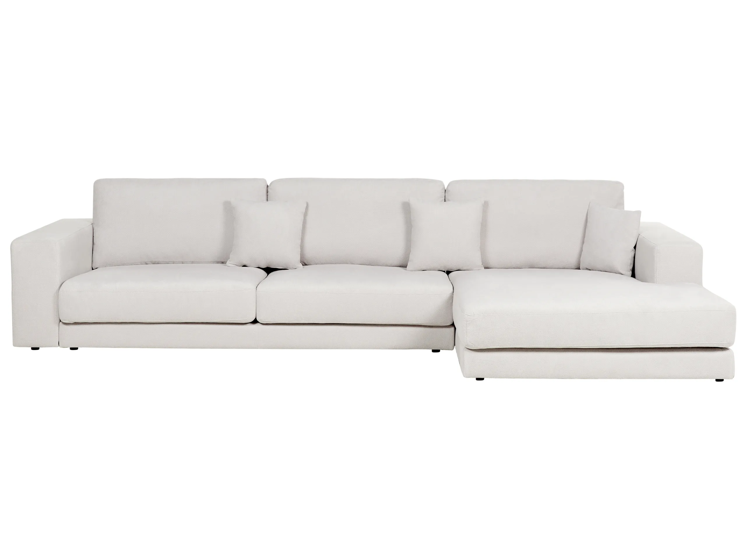 Corner Sofa 5 Seater LOFOTEN Fabric Off-White Left Hand