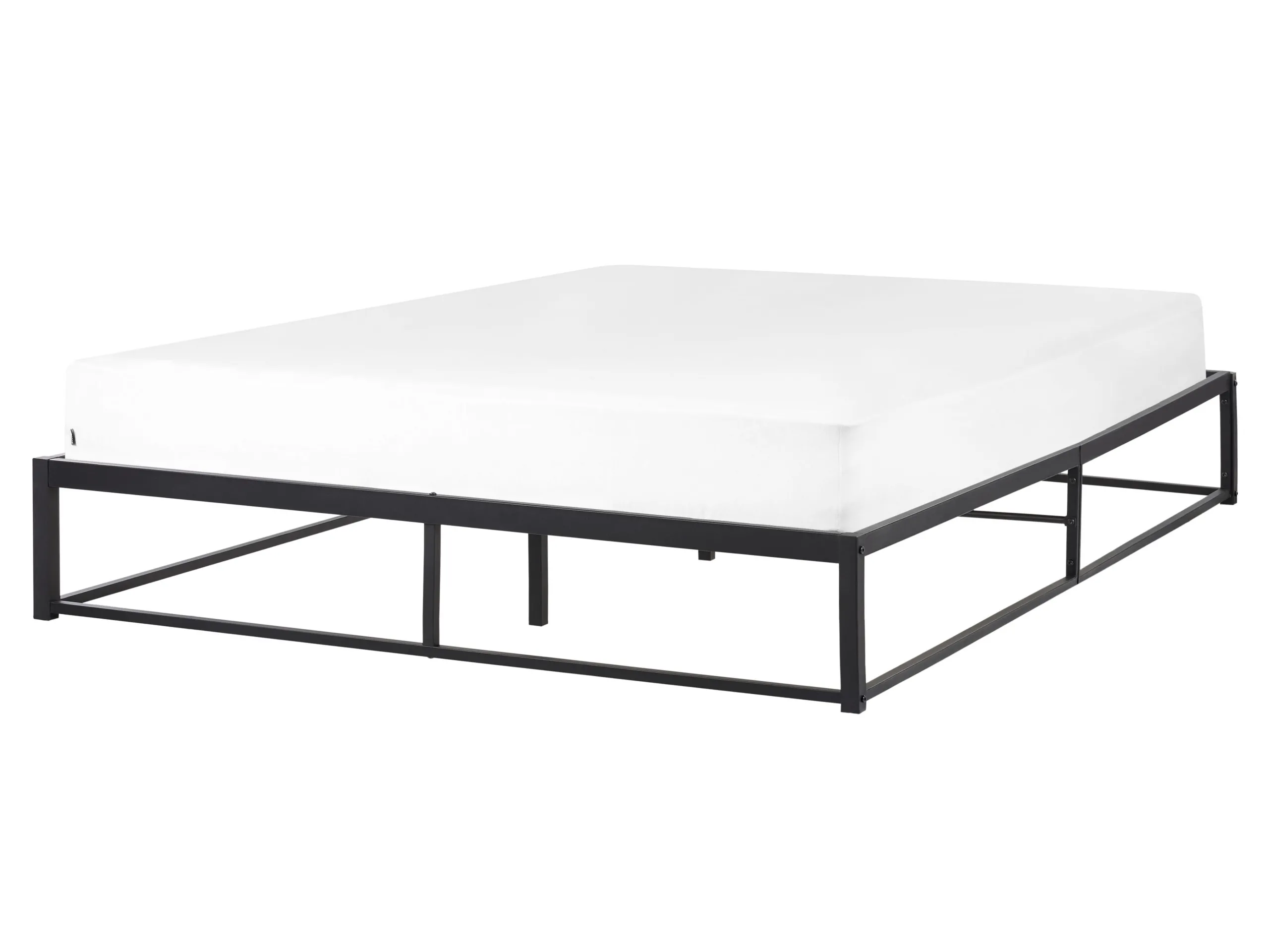Bed Metal VIRY 160 x 200 cm (EU King Size) Black