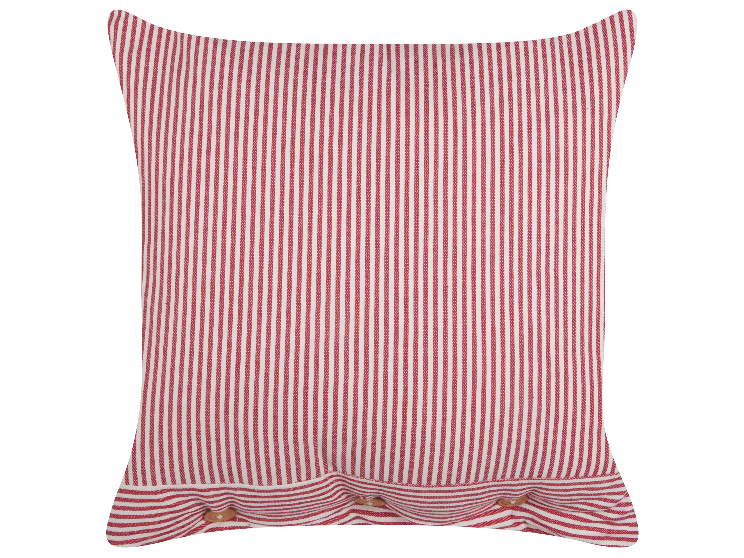 Throw Cushion AALITA Cotton 45 x 45 cm Red Striped