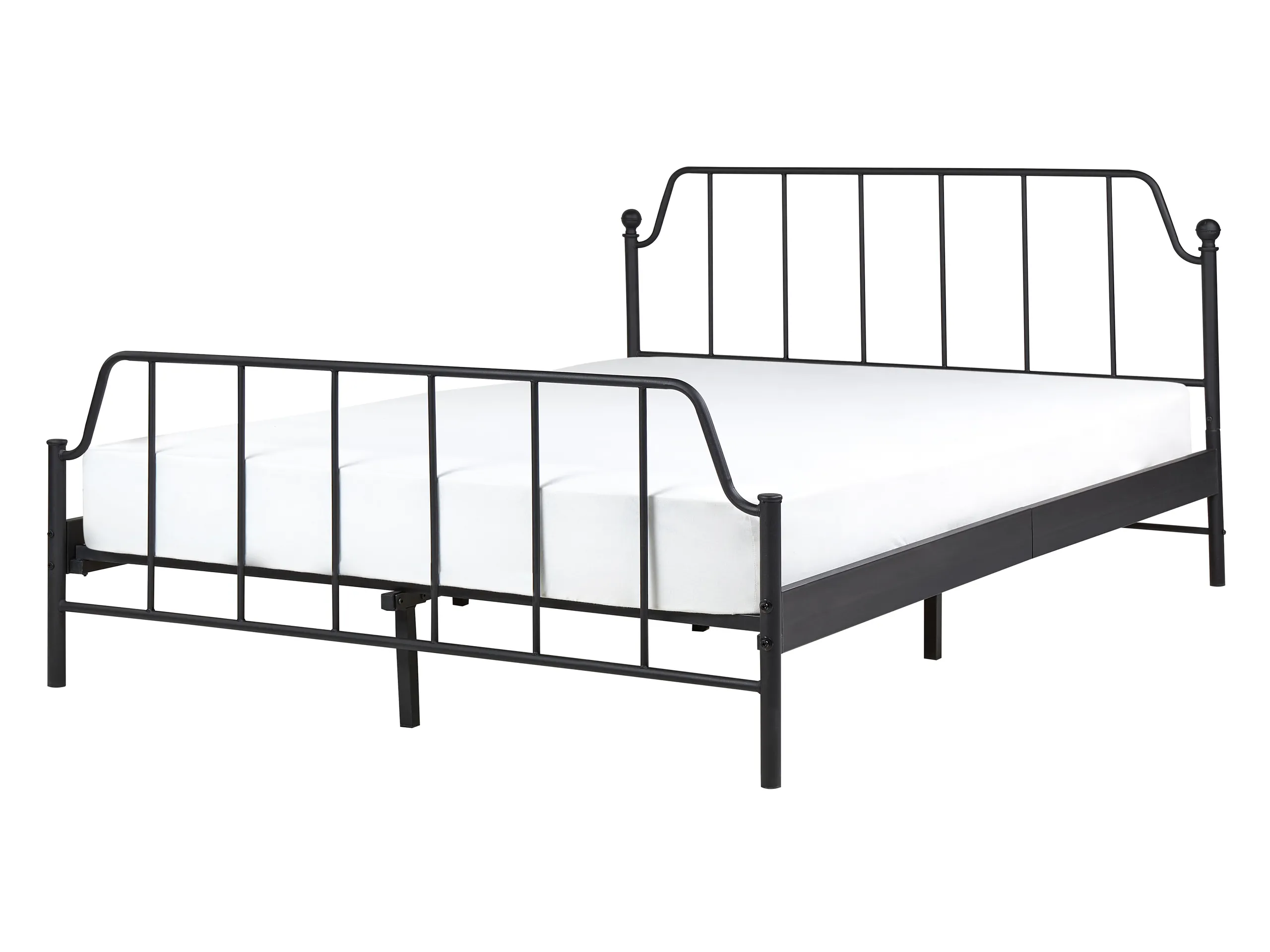 Bed Metal MAURESSAC 140 x 200 cm (EU Double) Black