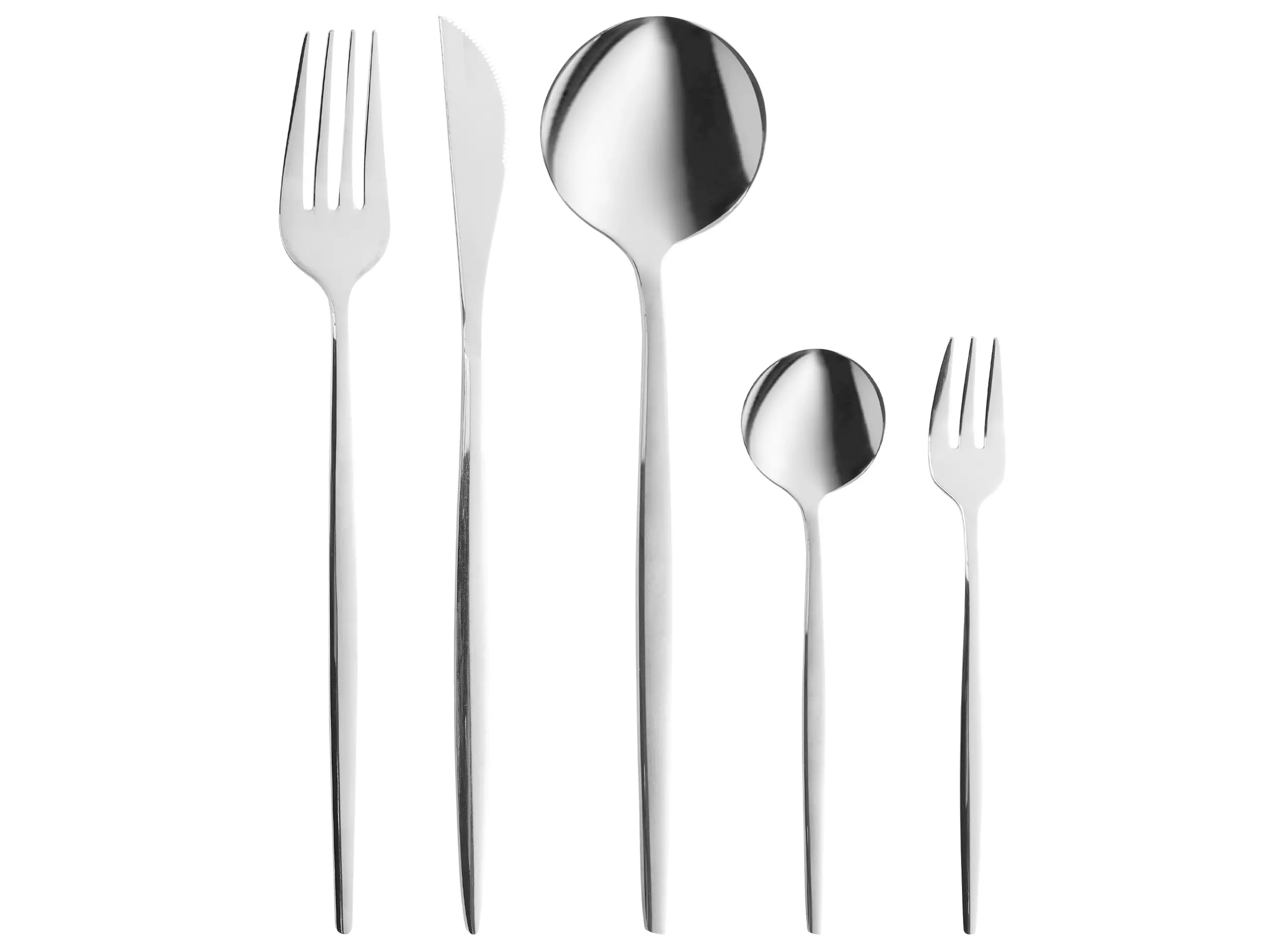 Cubertería de 30 piezas RIGATONI Plateado