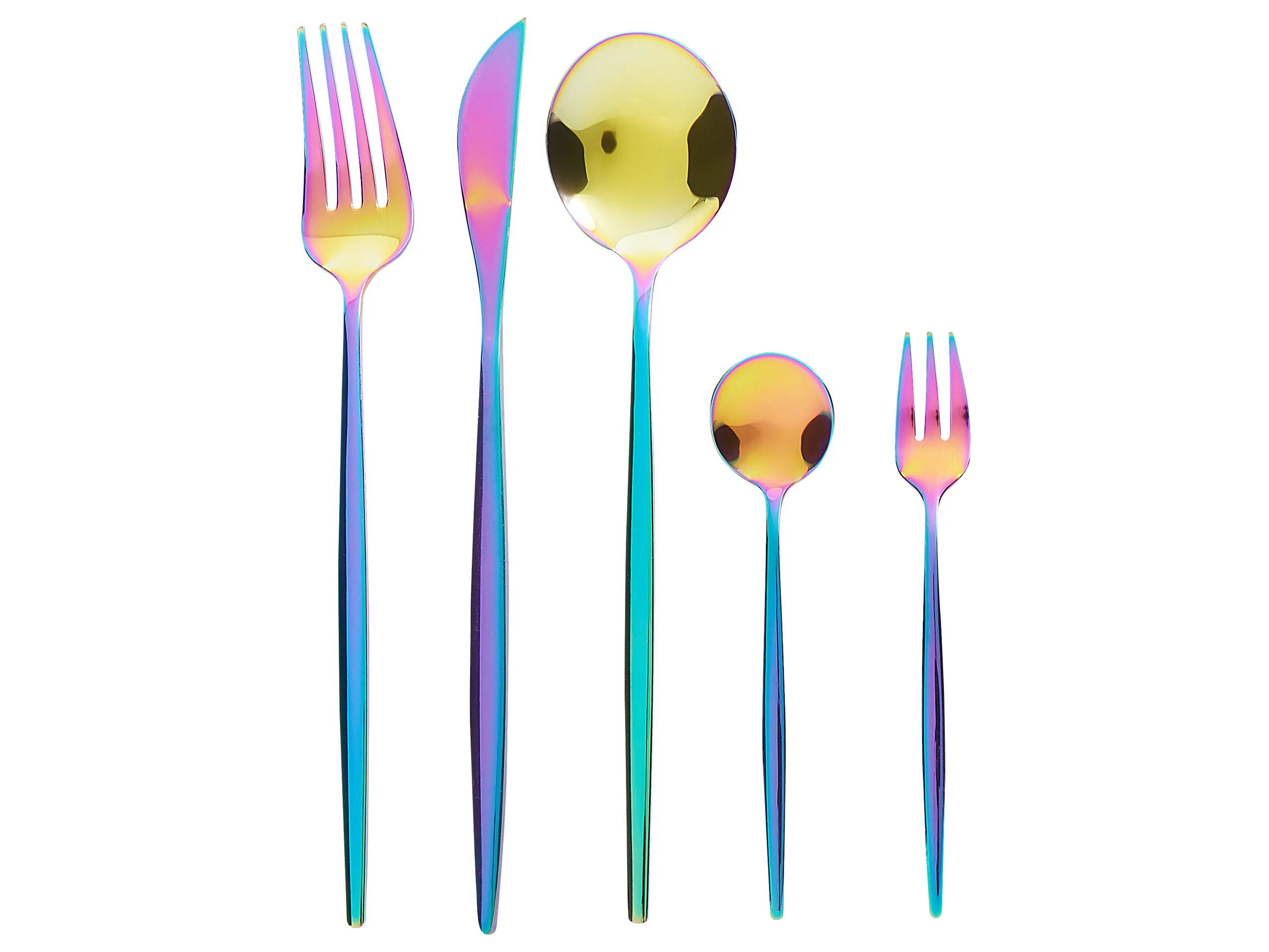 Cubertería de 30 piezas RIGATONI Multicolor
