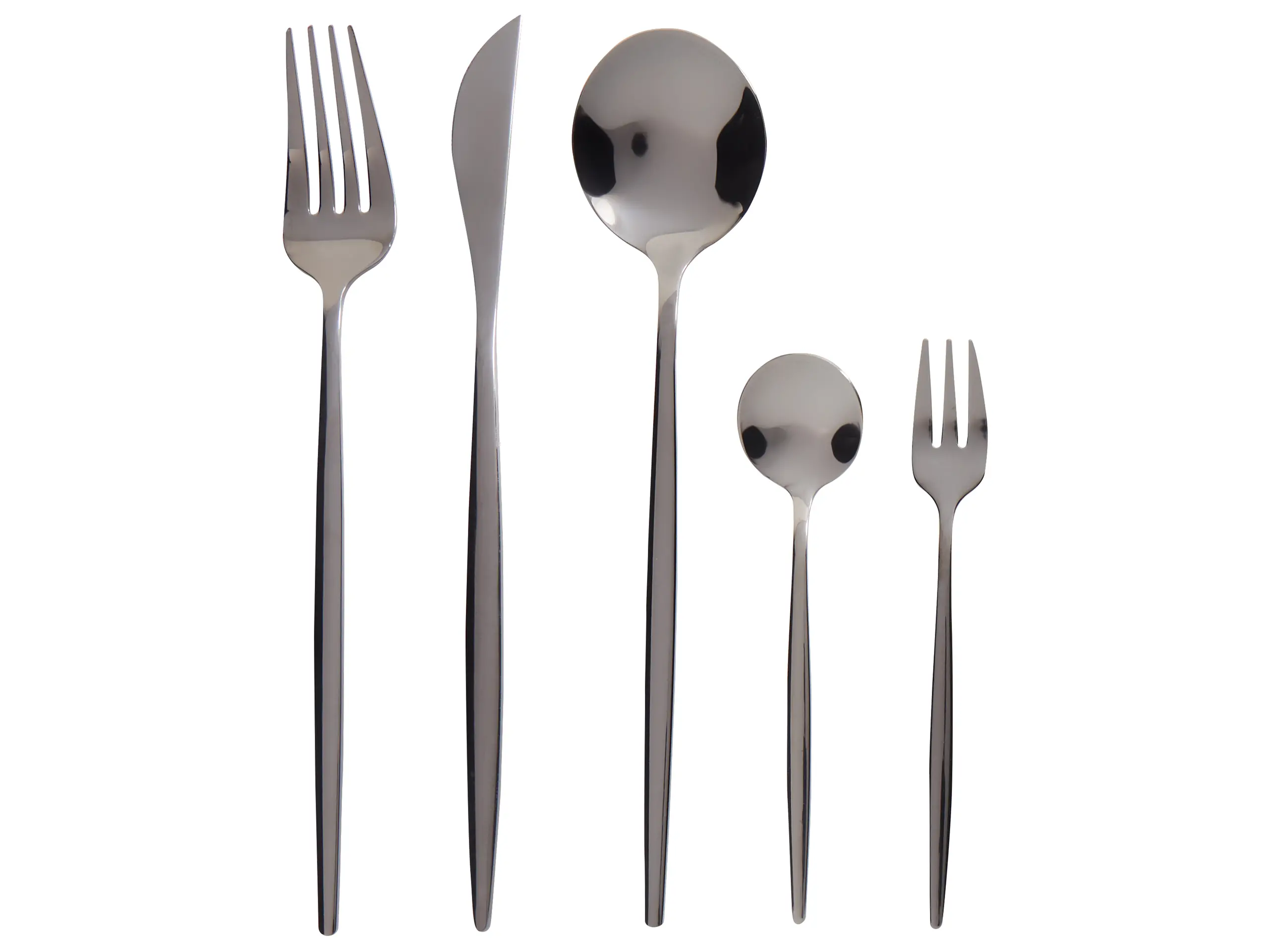 Cubertería de 30 piezas RIGATONI Negro