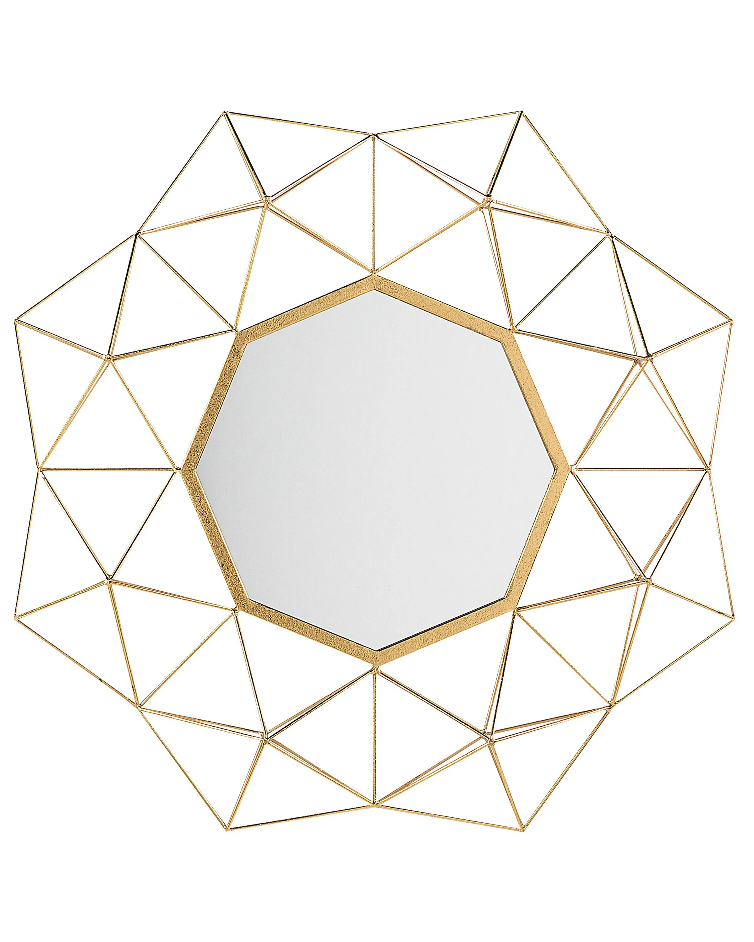 Espejo GAILLAC 80 cm 80 cm Metal Dorado
