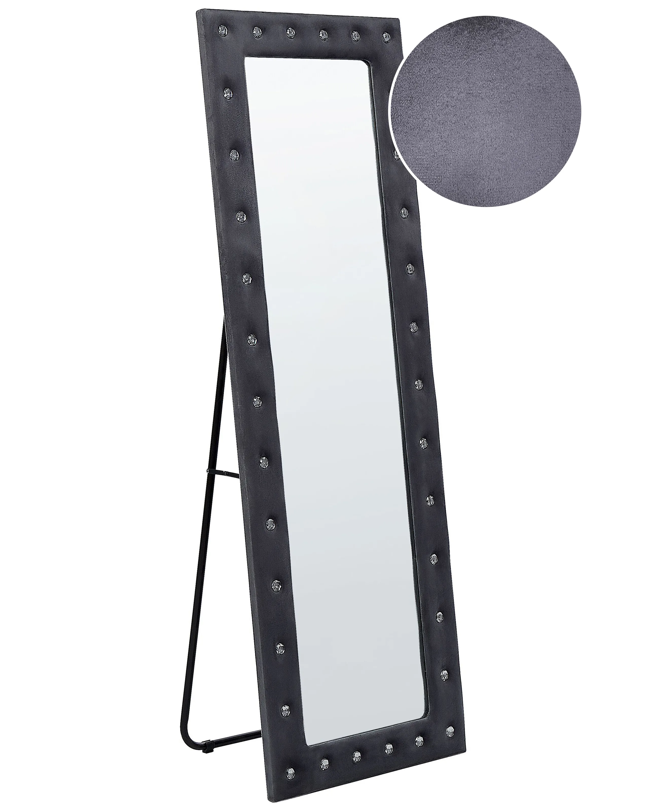 Espejo de pie ANSOUIS 150 cm Terciopelo Gris oscuro
