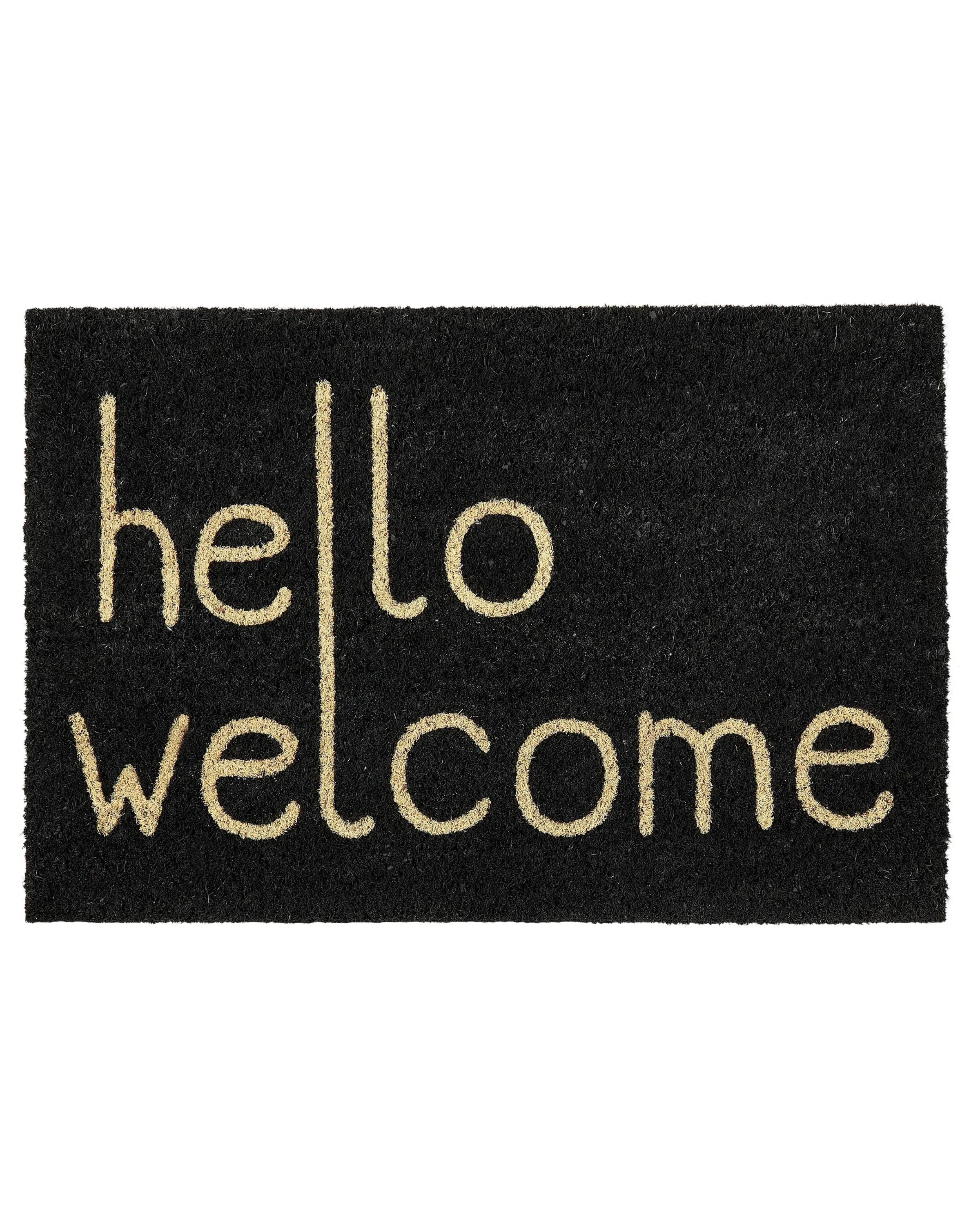 Felpudo FANSIPAN Negro 40 x 60 cm Texto Fibra de coco