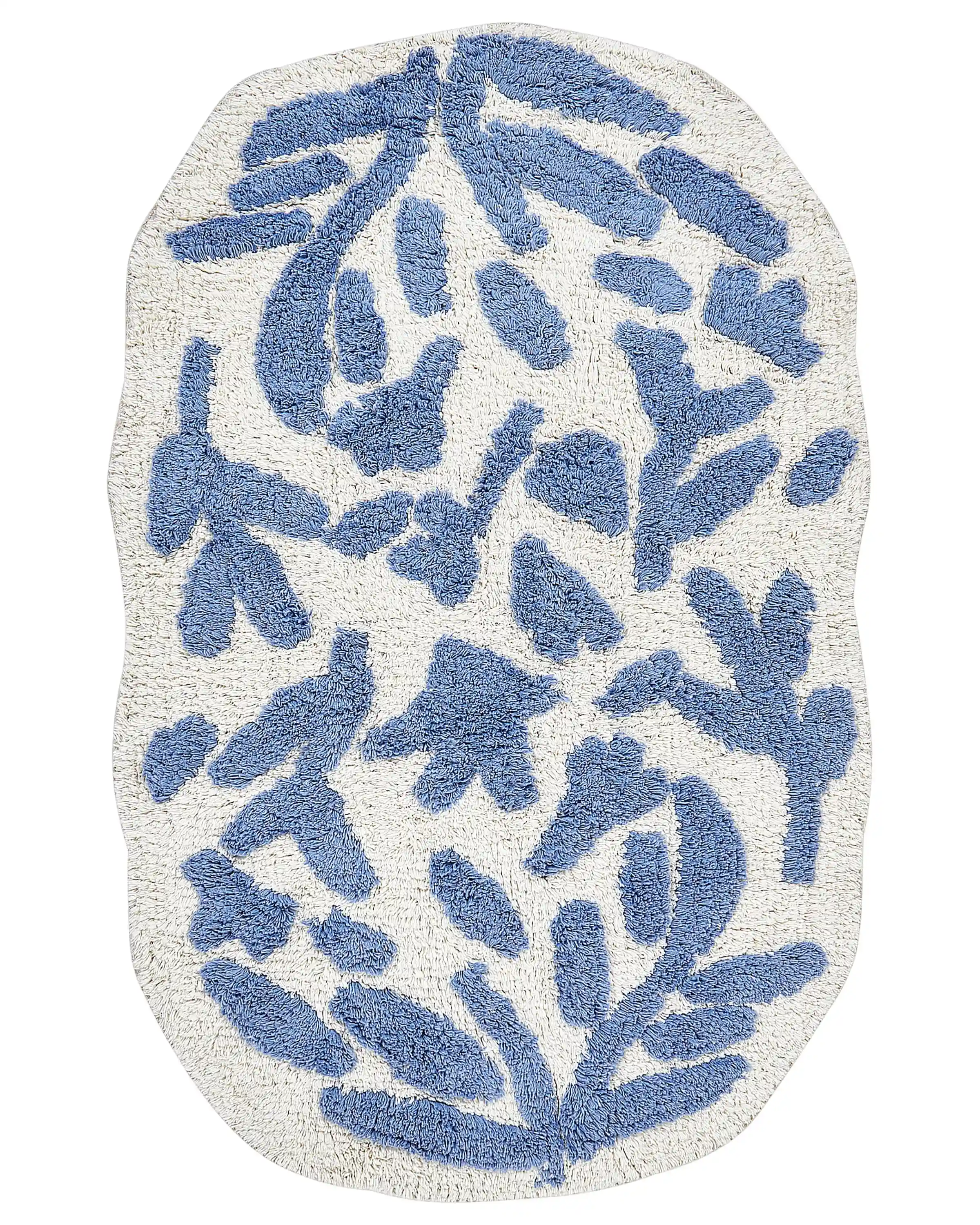 Bath Mat DERIK Blue 60 x 90 cm Cotton