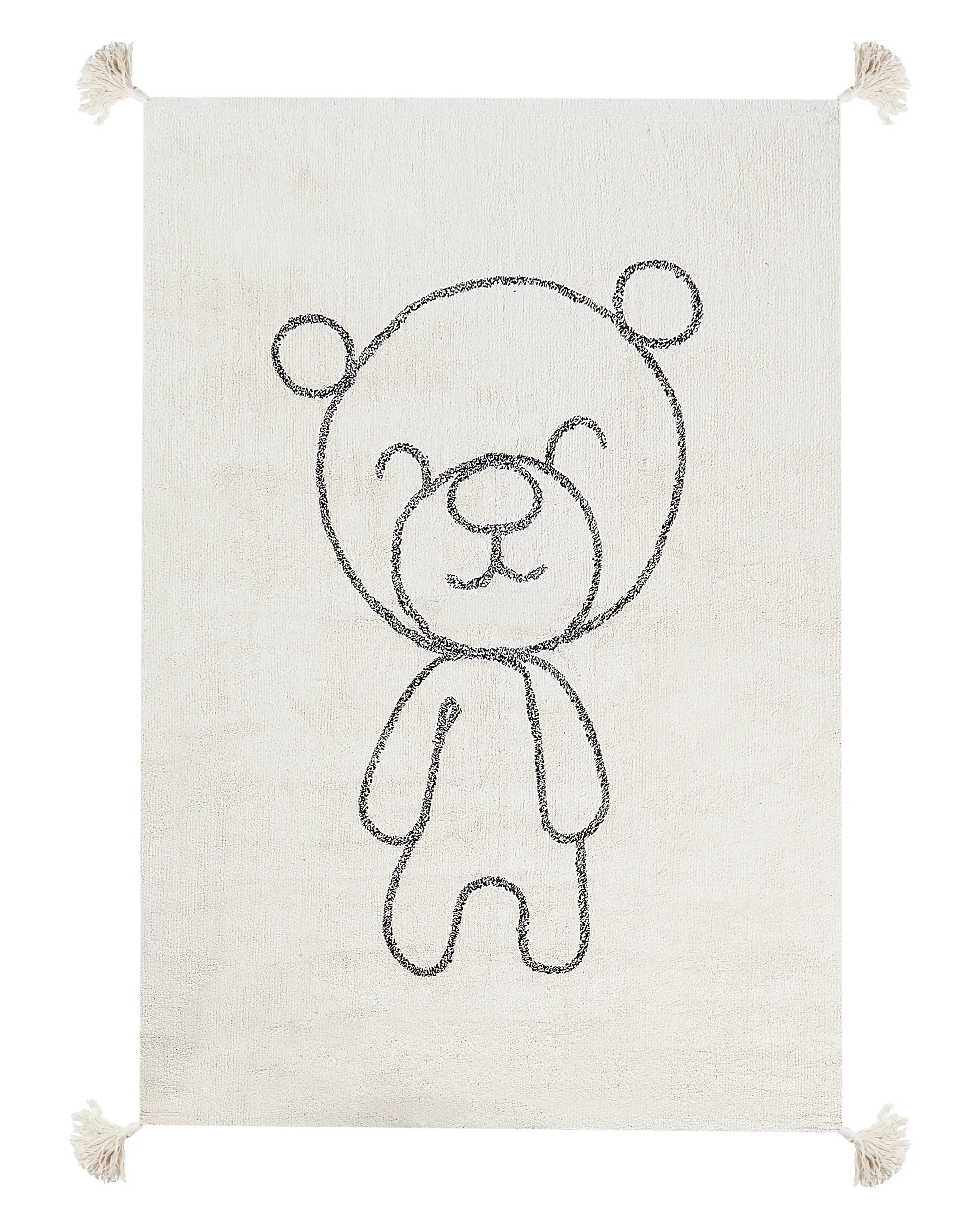 Kids Rug ZORAKAN Light Beige 140 x 200 cm Cotton