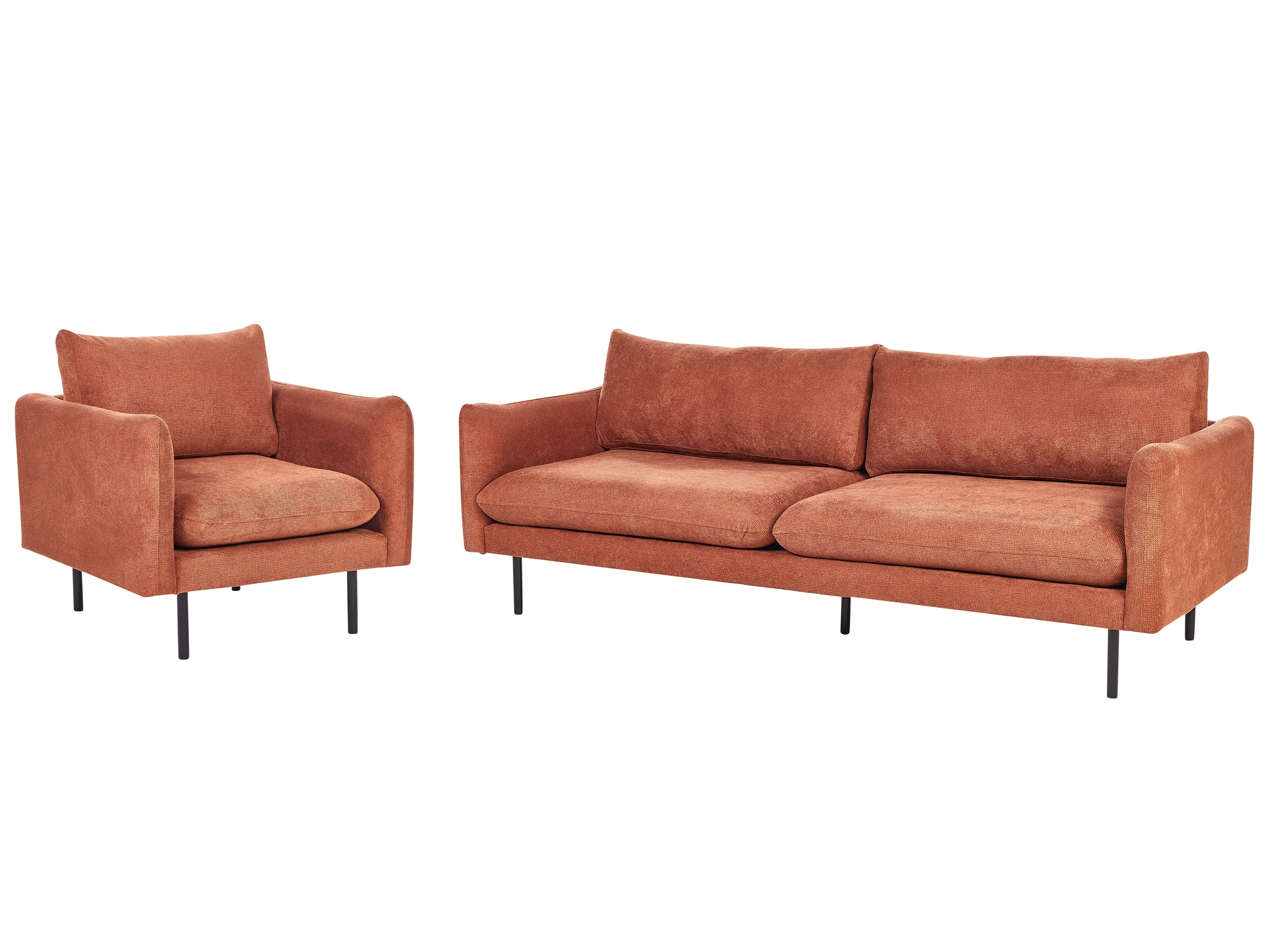 Conjunto de sala de estar 4 plazas VINTERBRO Chenilla Marrón dorado
